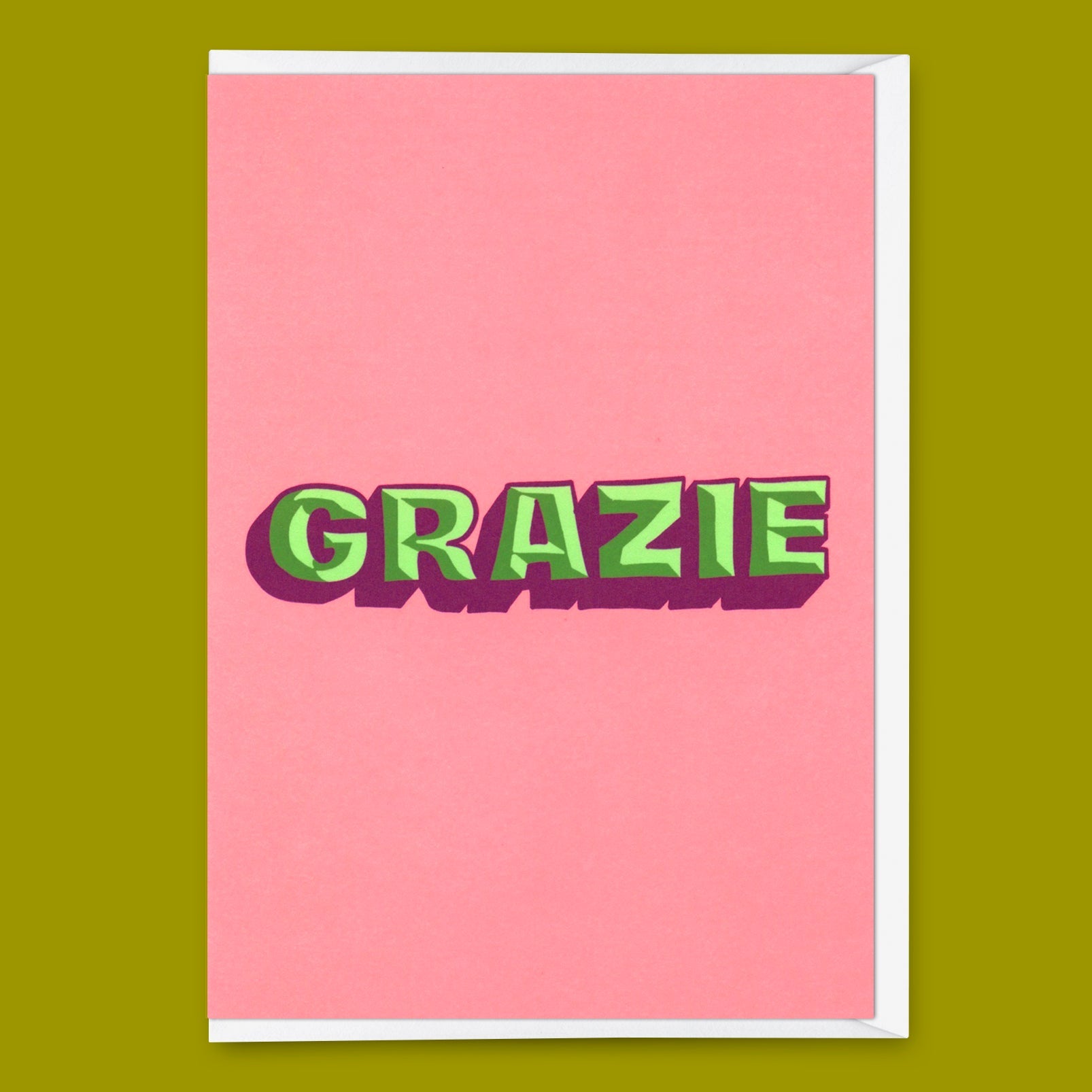 Grußkarte "Grazie 3D" | Coole Klappkarte zum Dankesagen
