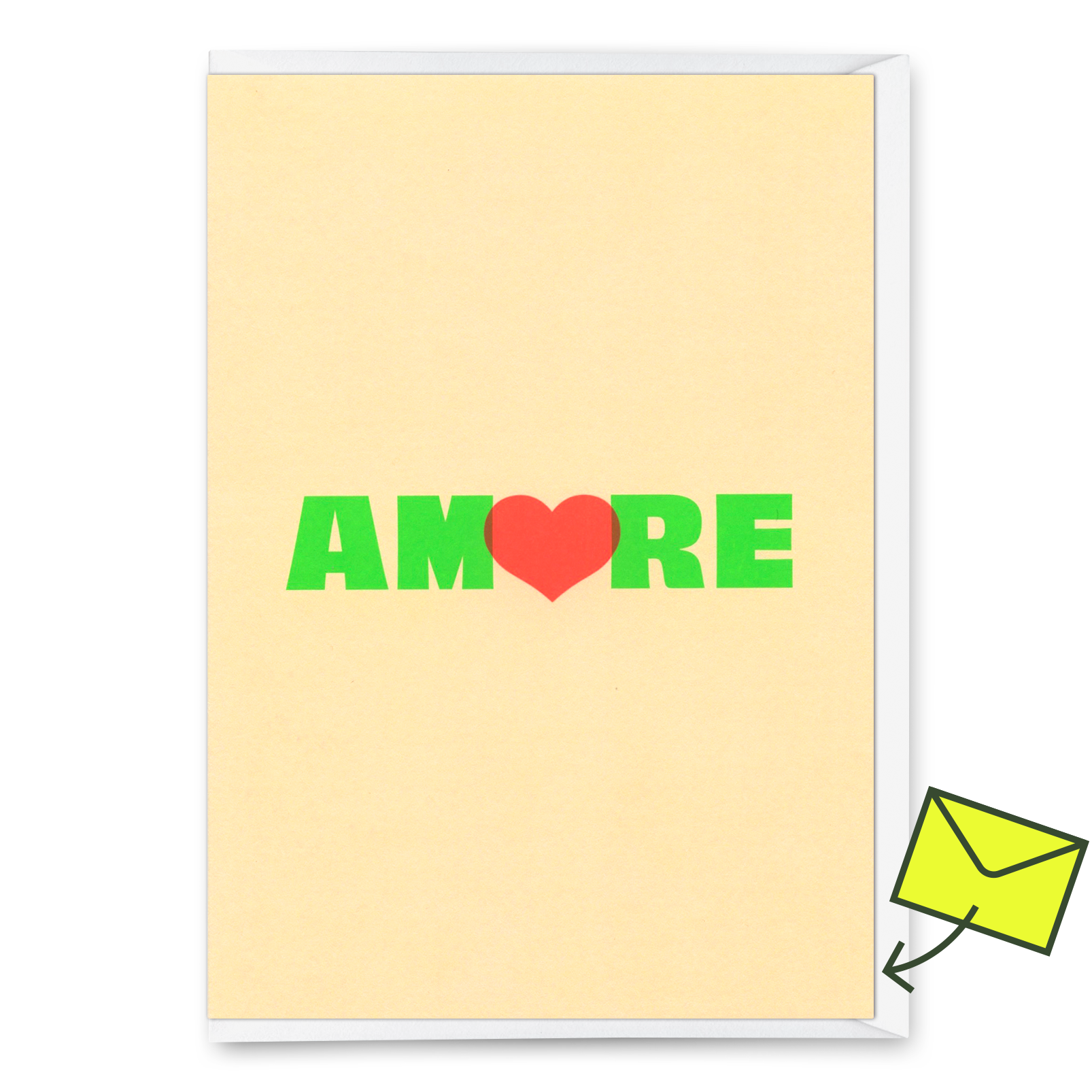 Grußkarte "Amore" | Coole Klappkarte für Verliebte