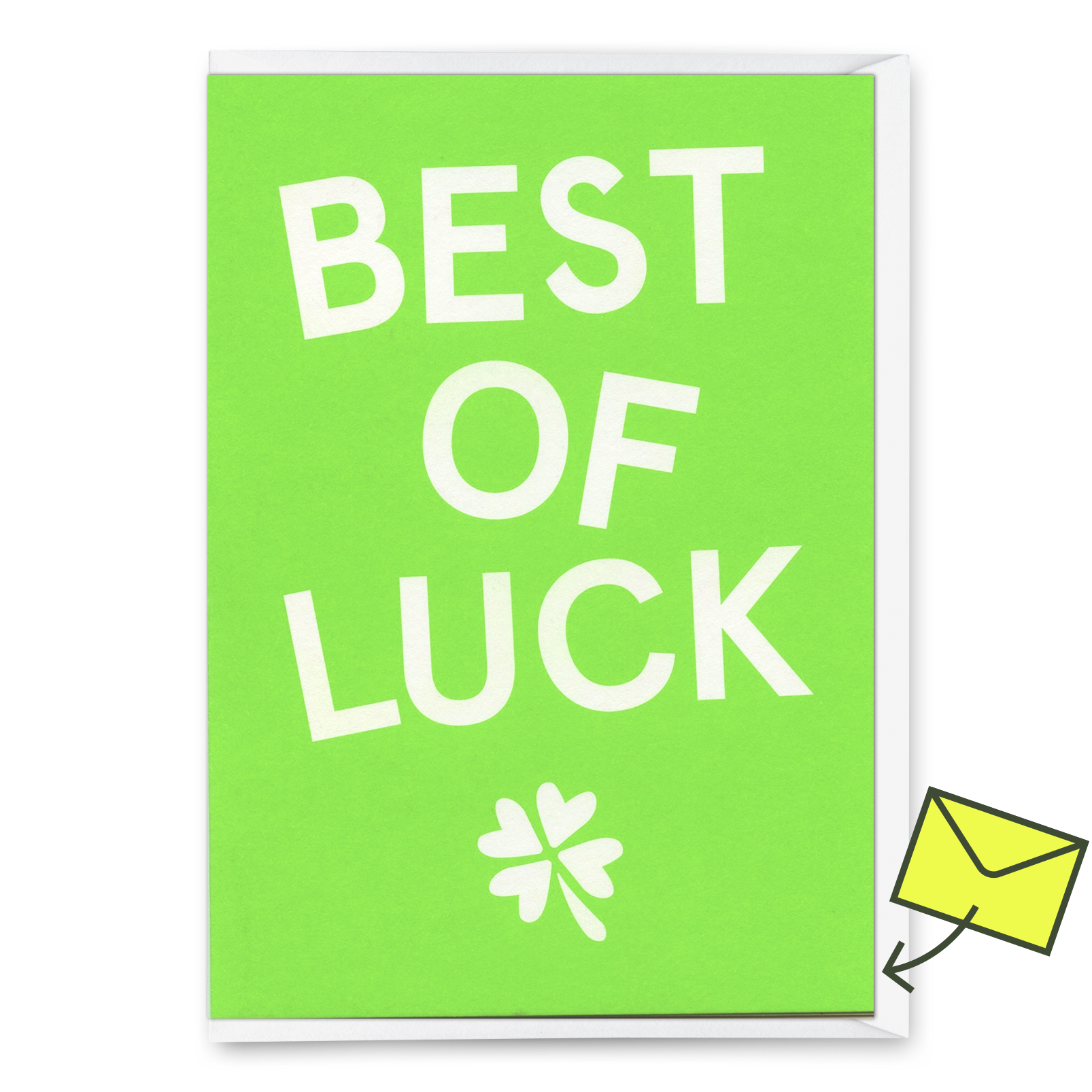 Grußkarte "Best of luck" | Besondere Klappkarte zum Glückwünschen
