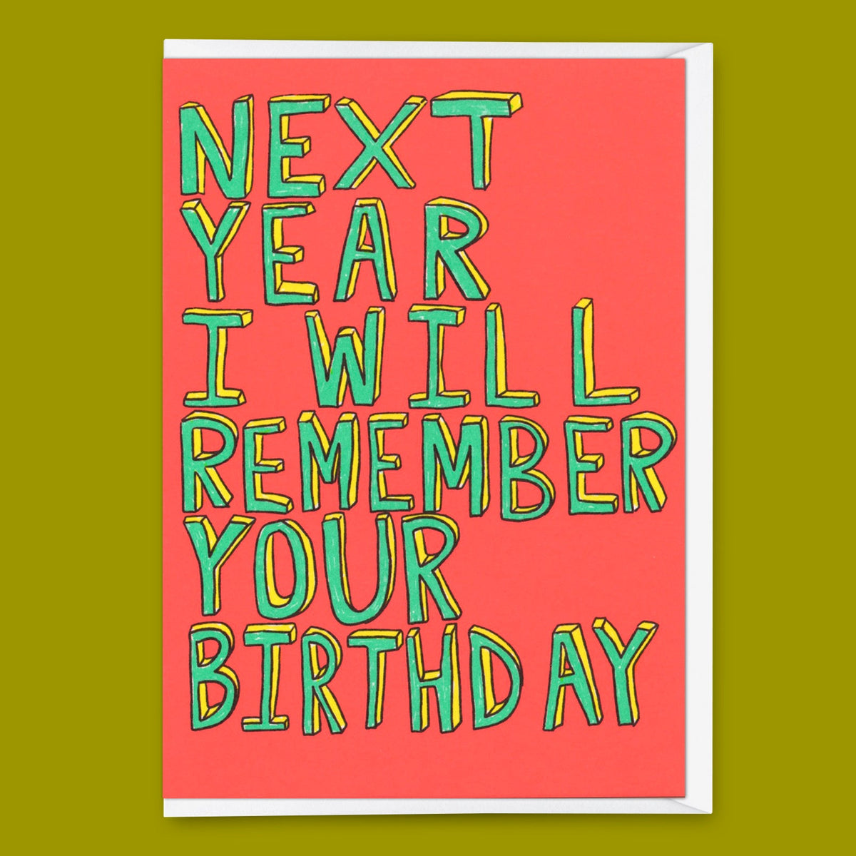 Grußkarte "I will remember your birthday" | Lustige Klappkarte zum Geburtstag