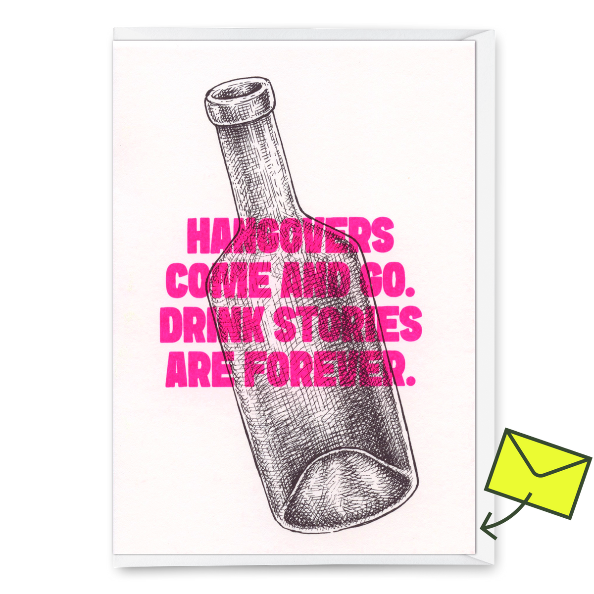 Grußkarte "Drink Stories are forever" | Lustige Klappkarte für jeden Anlass