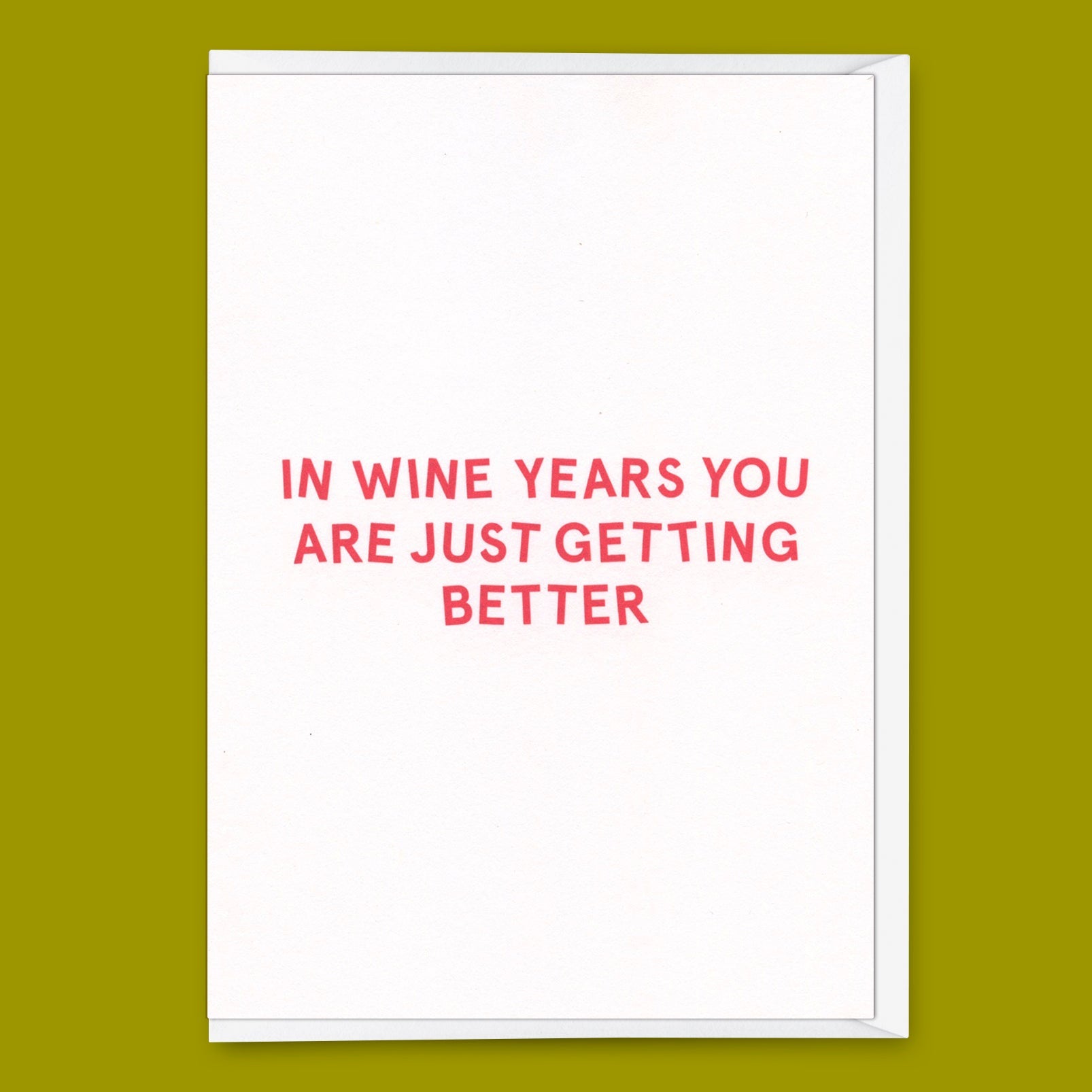 Grußkarte "In wine years..." | Lustige Klappkarte zum Geburtstag