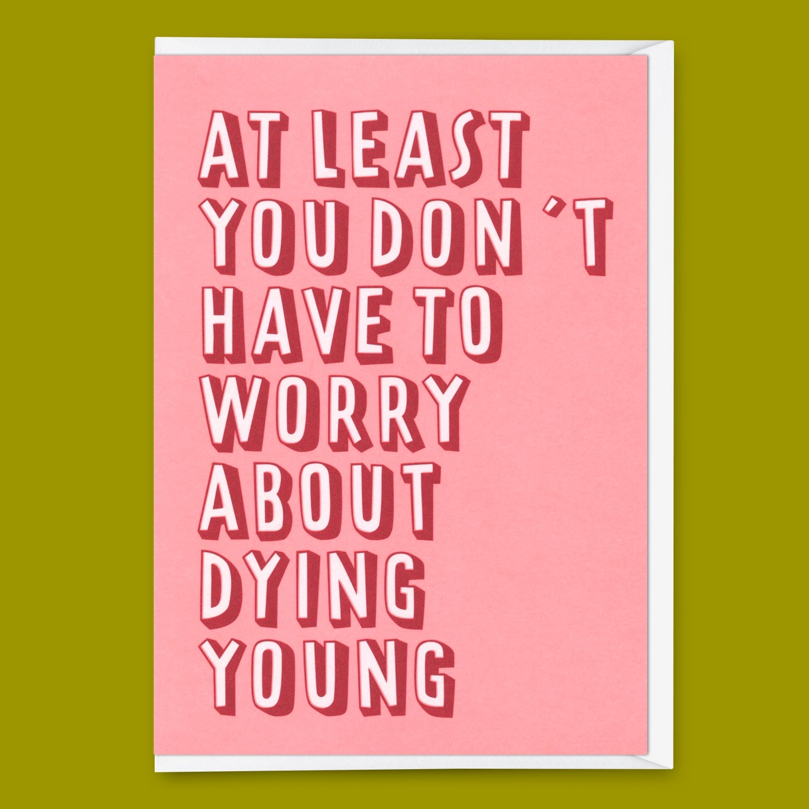 Grußkarte "Dying young" | Lustige Klappkarte zum Geburtstag