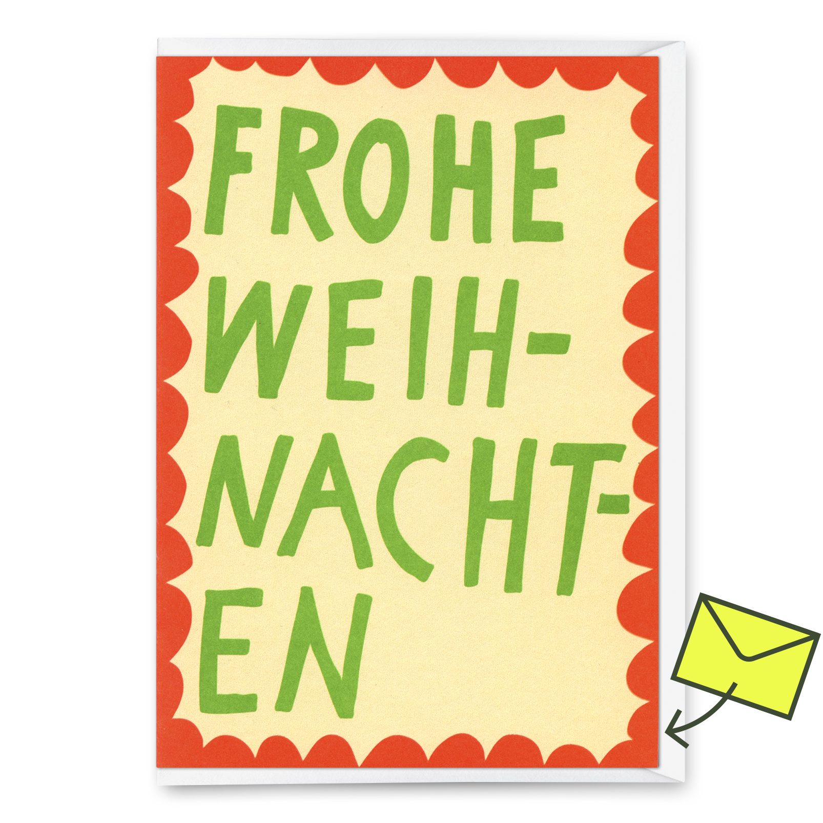 Grußkarte "Frohe Weihnachten Scherenschnitt" | Schöne Klappkarte zu Weihnachten