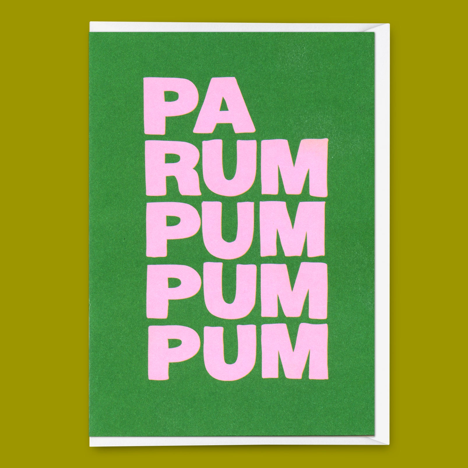 Grußkarte "Parumpumpumpum 2colors" | Schöne Klappkarte zu Weihnachten