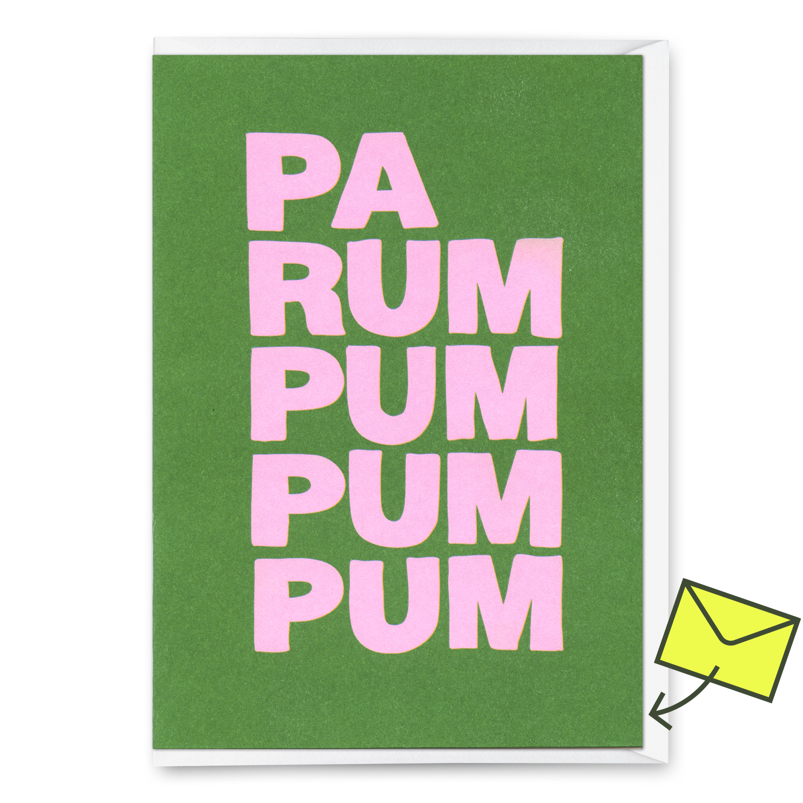 Grußkarte "Parumpumpumpum 2colors" | Schöne Klappkarte zu Weihnachten