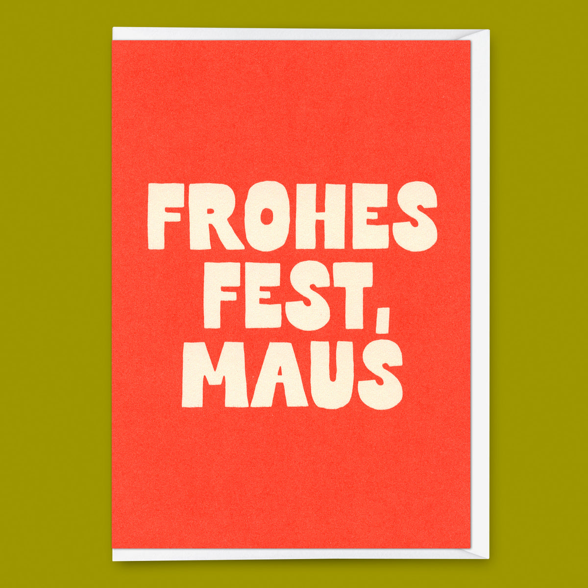 Grußkarte "Frohes Fest Maus" | Coole Klappkarte zu Weihnachten