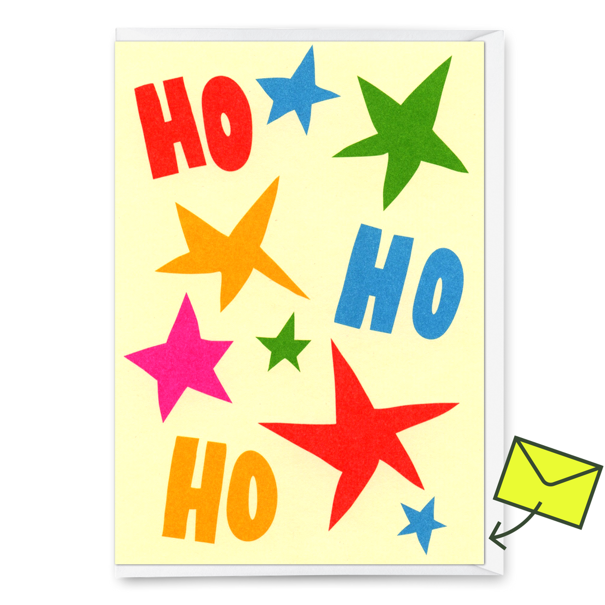 Grußkarte "Hohoho Stars" | Coole Klappkarte zu Weihnachten