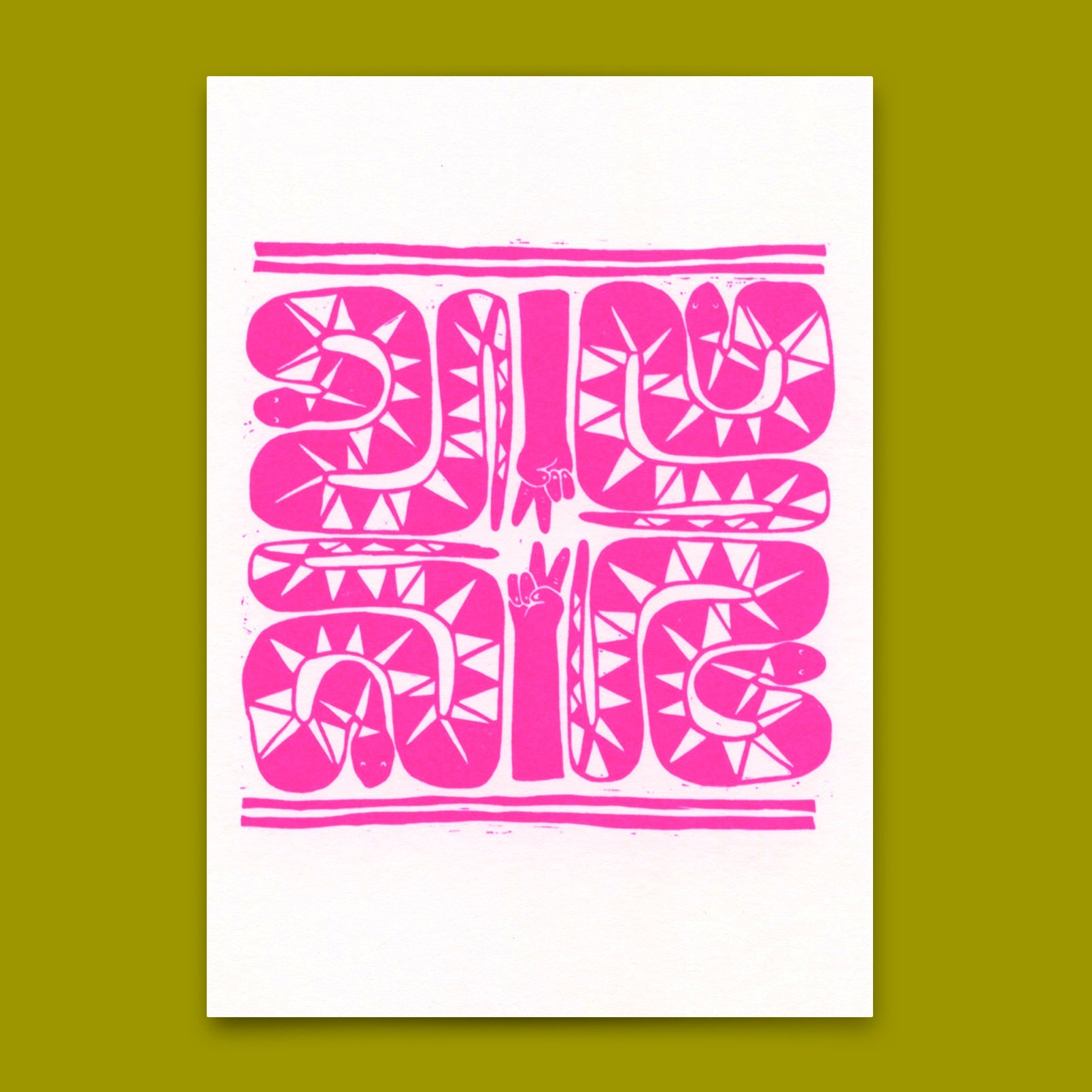 Postkarte "Snakes" | Coole Karte  für jeden Anlass