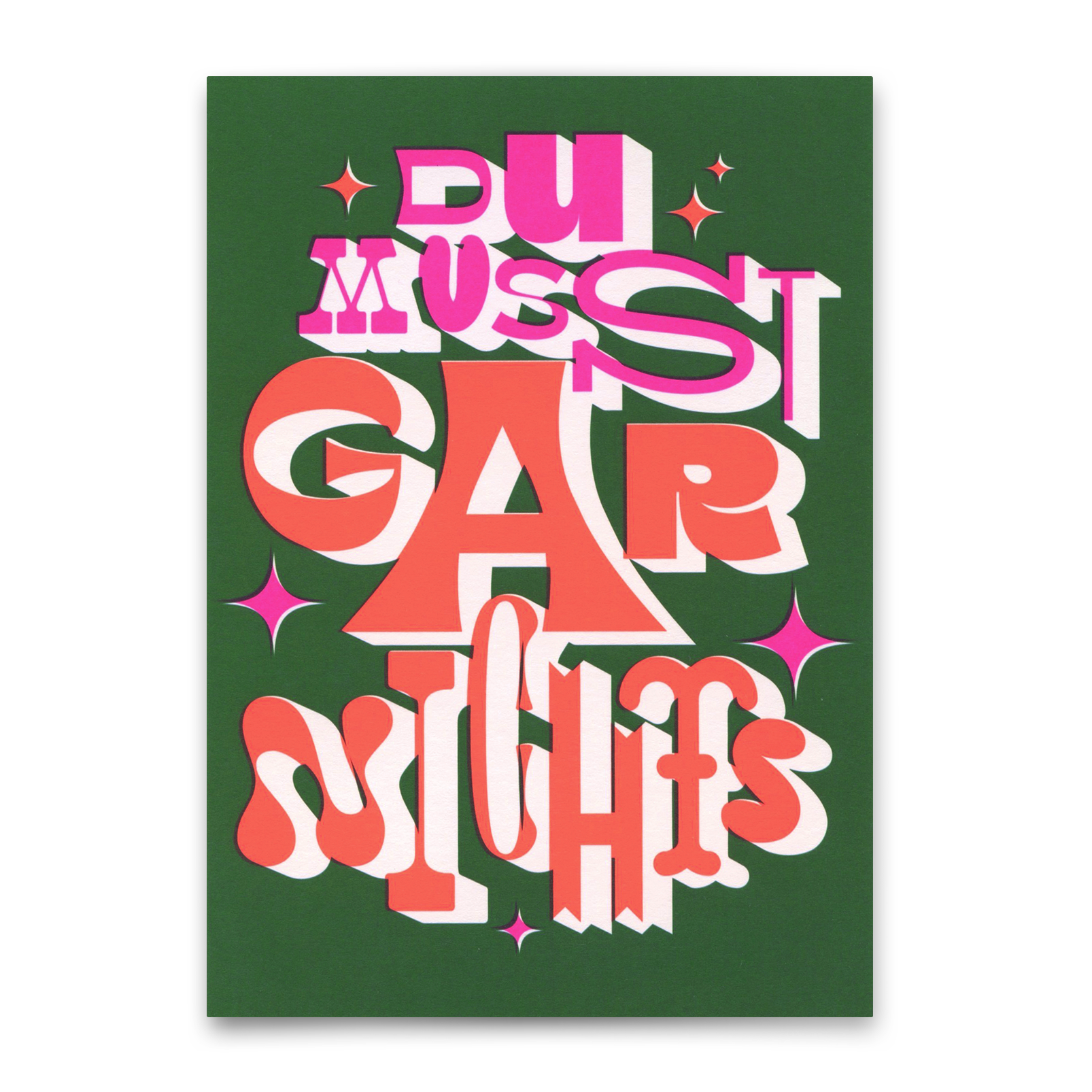 Postkarte "Du musst garnichts" | Lustige Karte mit Spruch