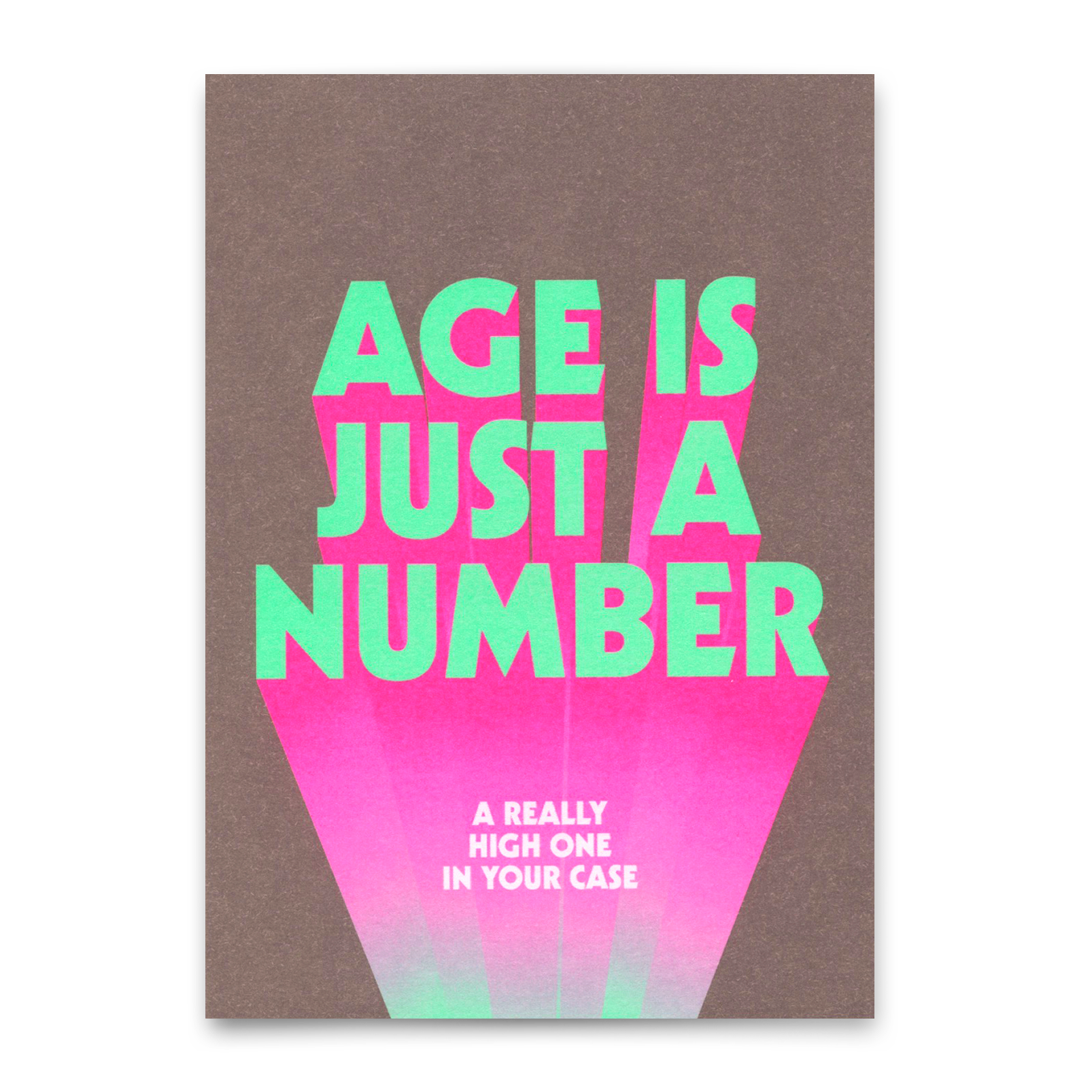 Postkarte "Age is just a number" | Lustige Karte mit Spruch zum Geburtstag