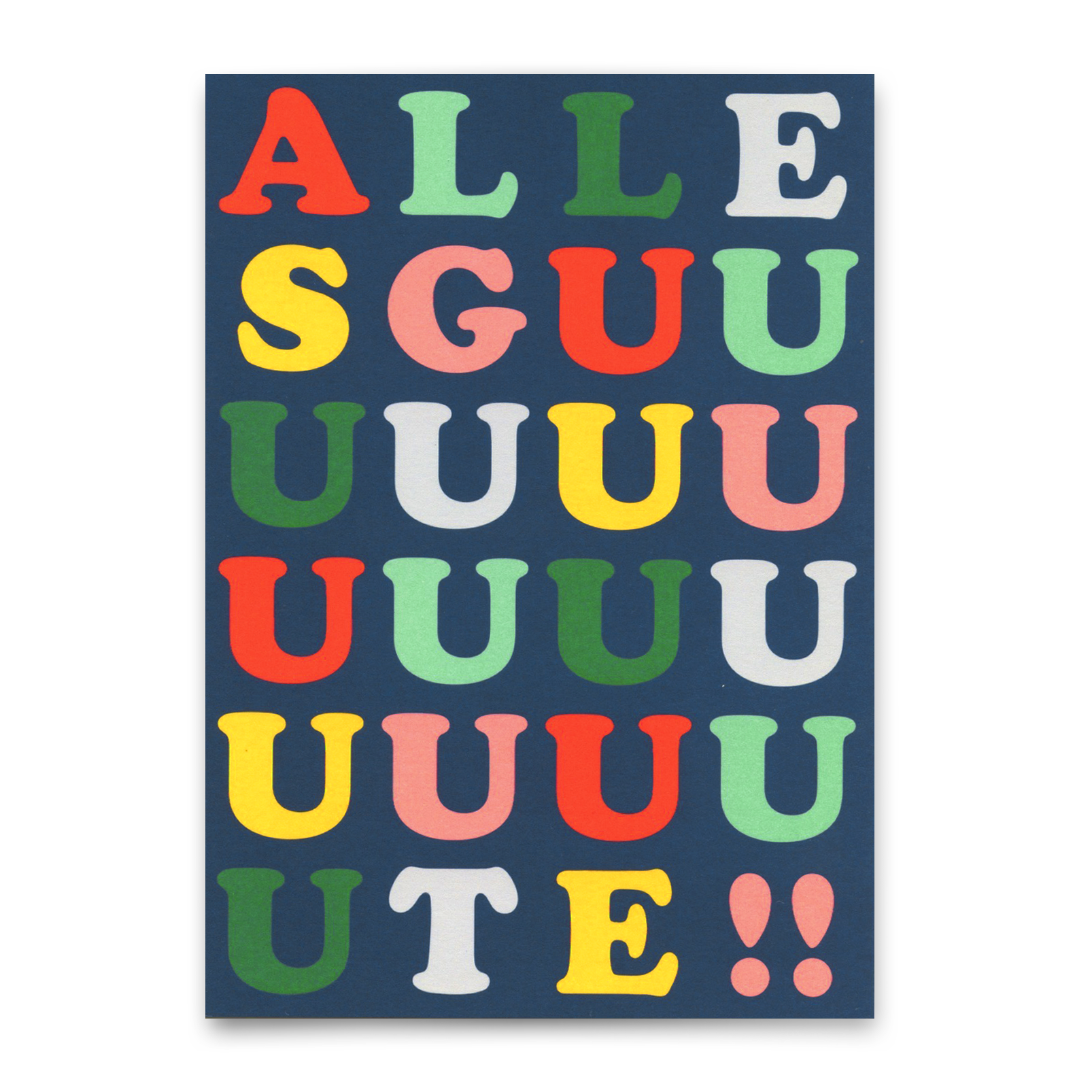 Postkarte "Allesguuuuuute" | Besondere Karte für jeden Anlass