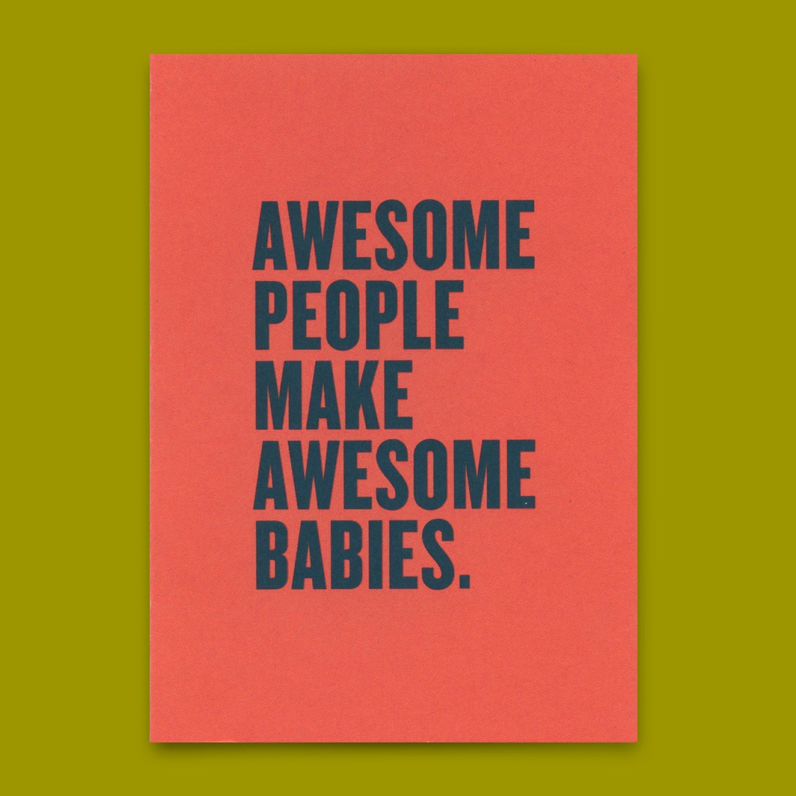 Postkarte "Awesome people" | Lustige Karte mit Spruch zur Geburt