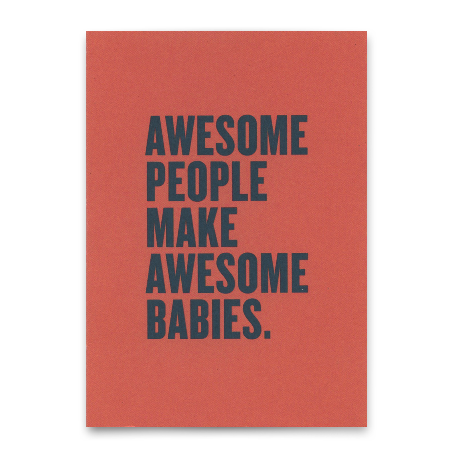 Postkarte "Awesome people" | Lustige Karte mit Spruch zur Geburt