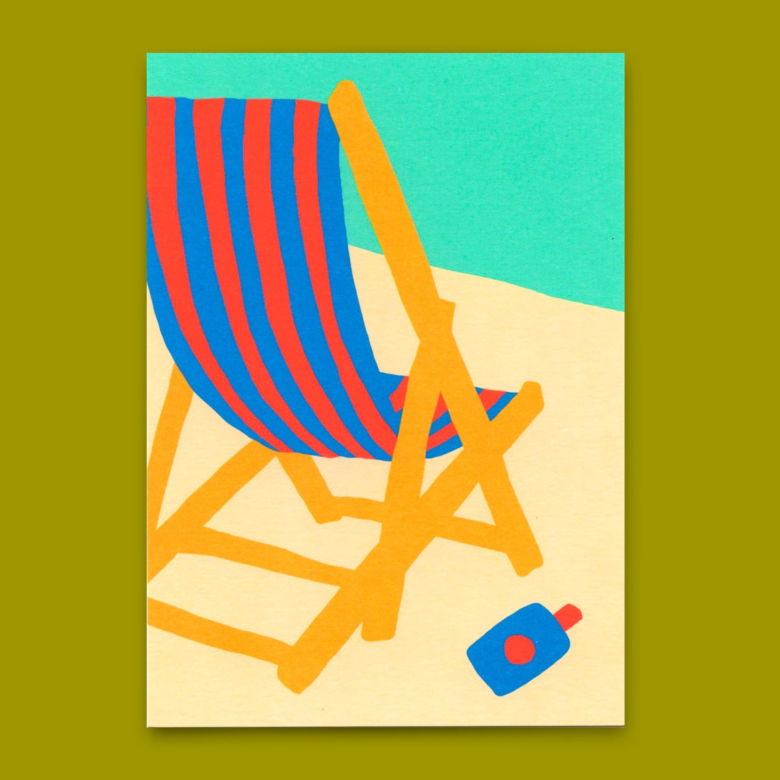Postkarte "Beach chair" | Schöne Karte für jeden Anlass