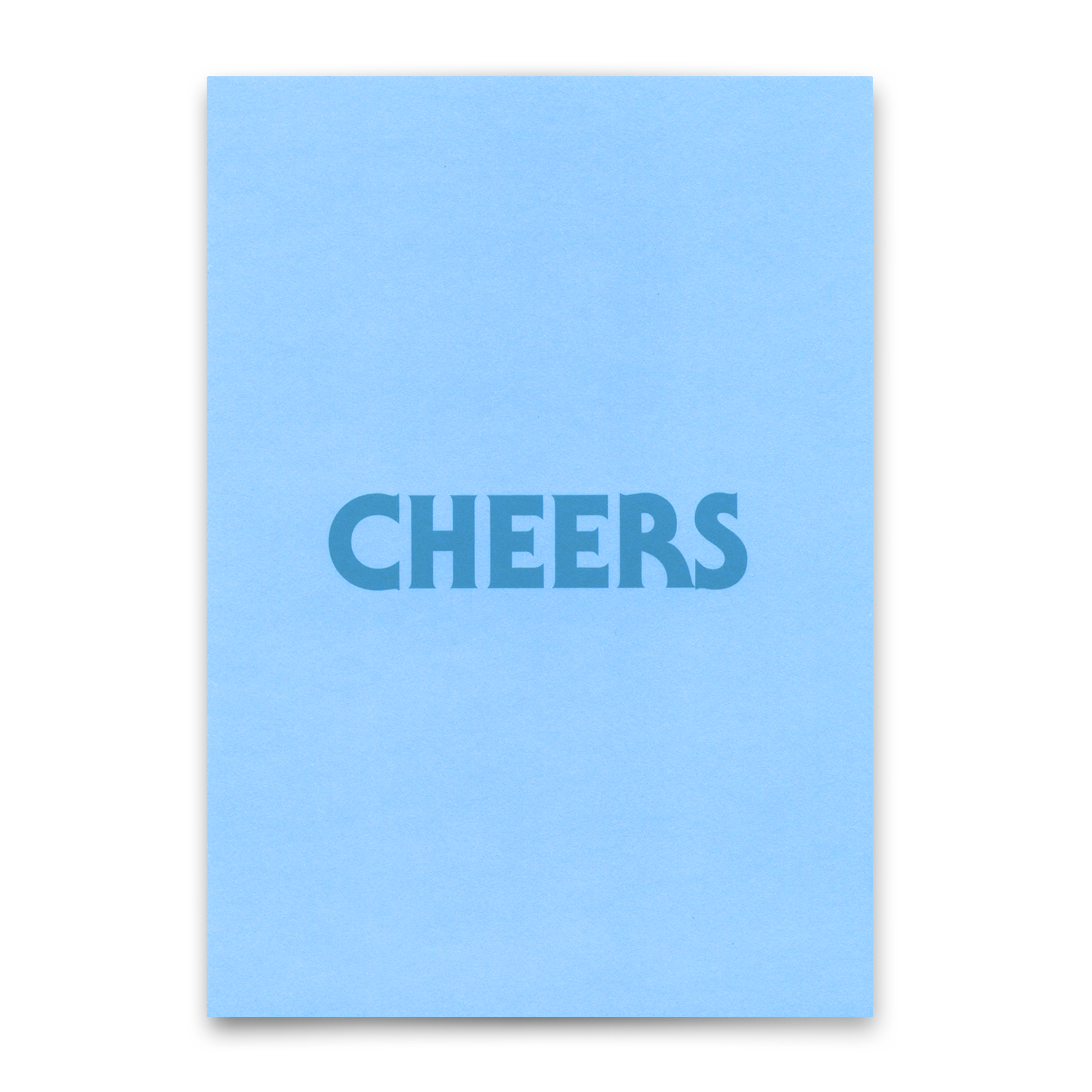 Postkarte "Cheers Hellblau" | Schöne Karte für jeden Anlass