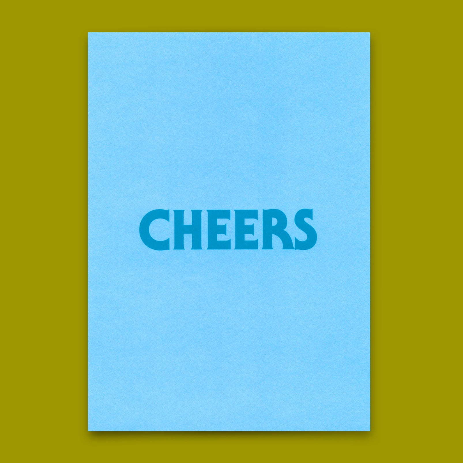 Postkarte "Cheers Hellblau" | Schöne Karte für jeden Anlass