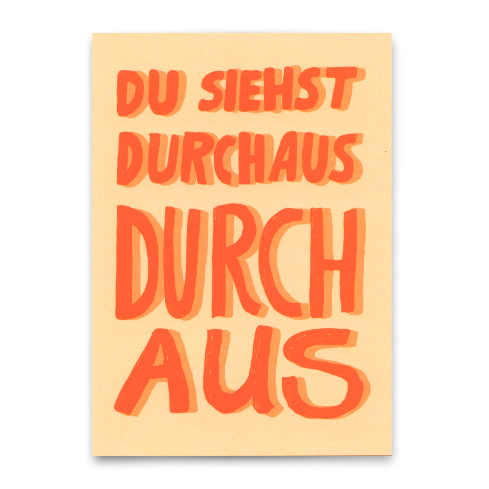 Postkarte "Du siehst durchaus durch aus" | Lustige Karte mit Spruch