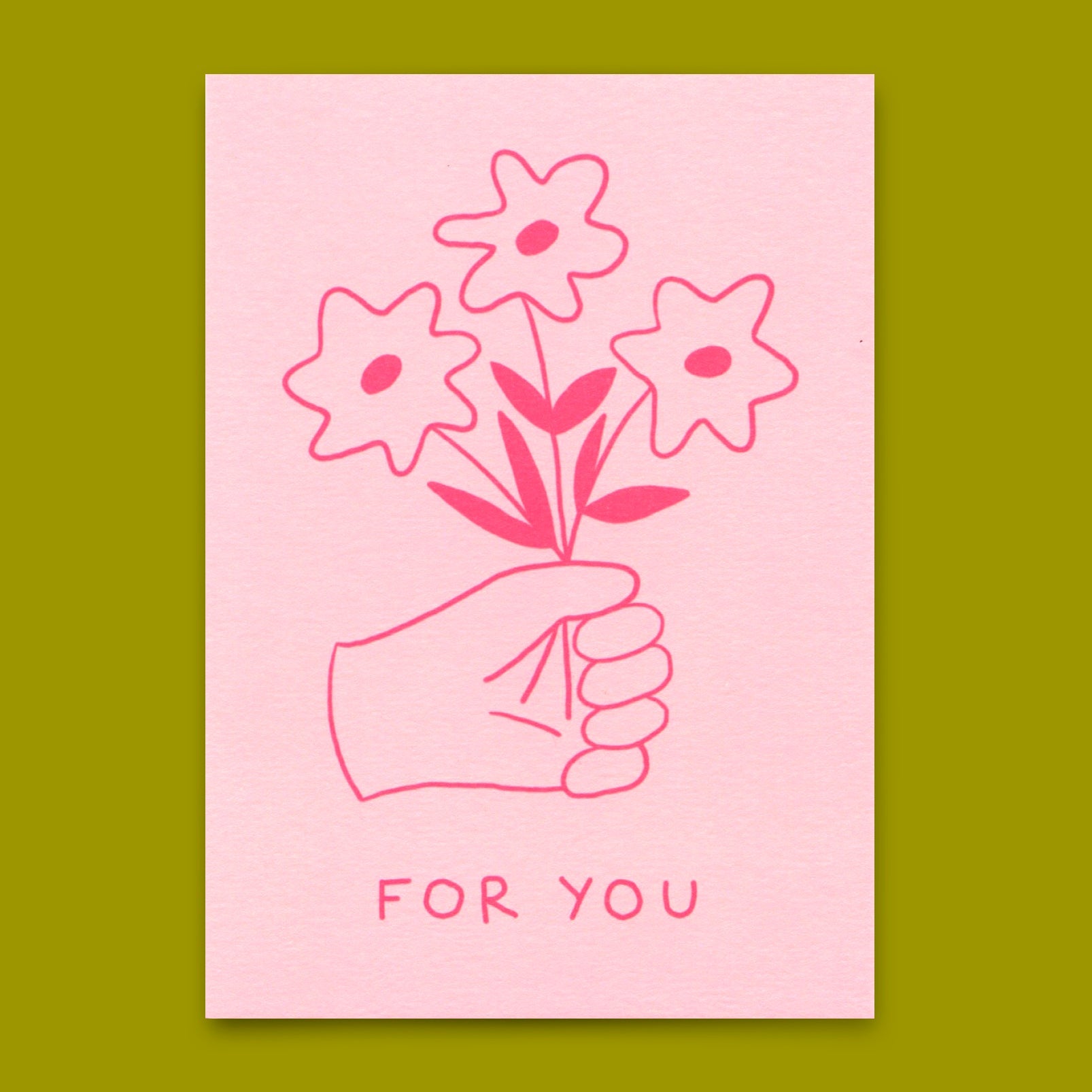 Postkarte "For you (Flowers)" | Schöne Karte für jeden Anlass