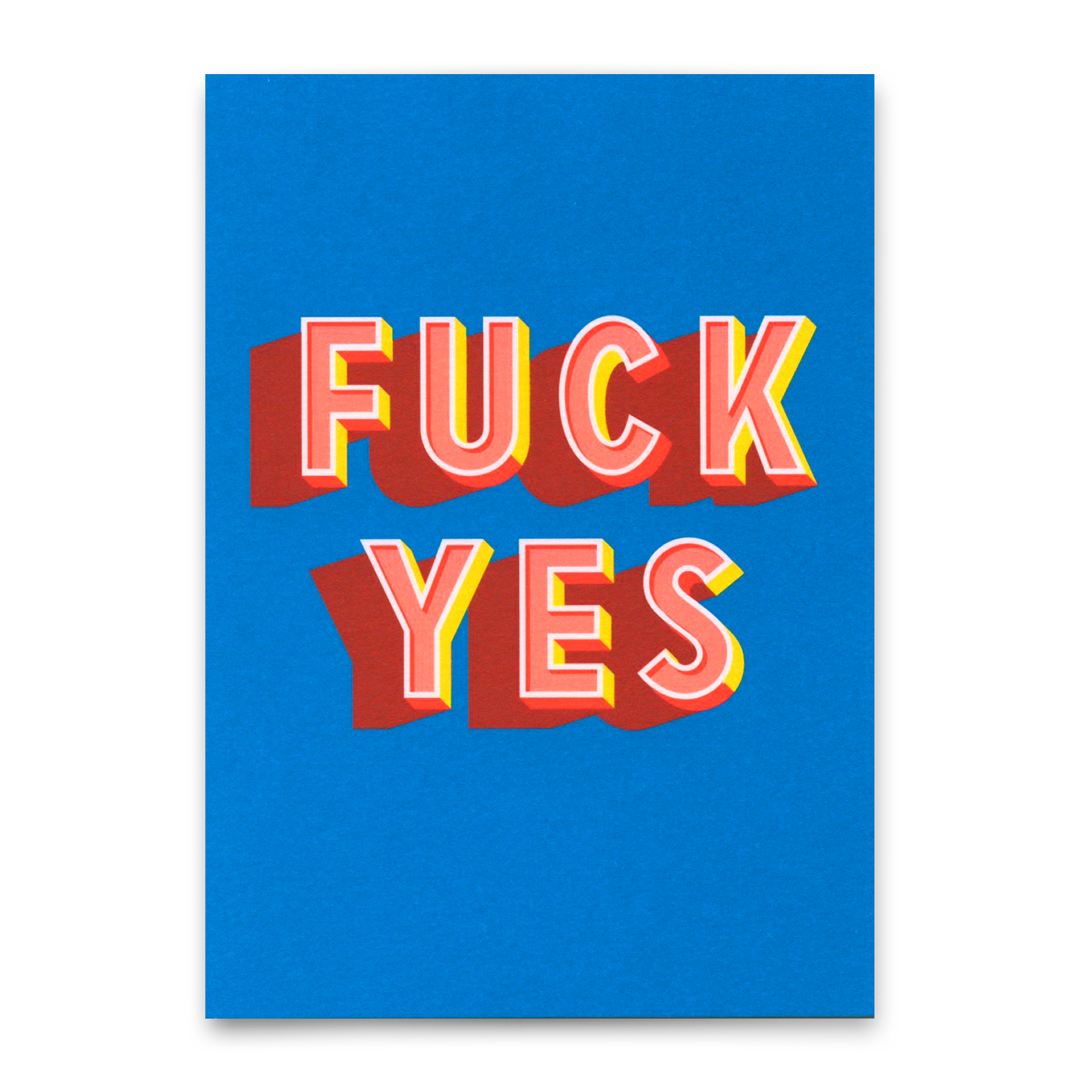 Postkarte "Fuck yes" | Lustige Karte für jeden Anlass