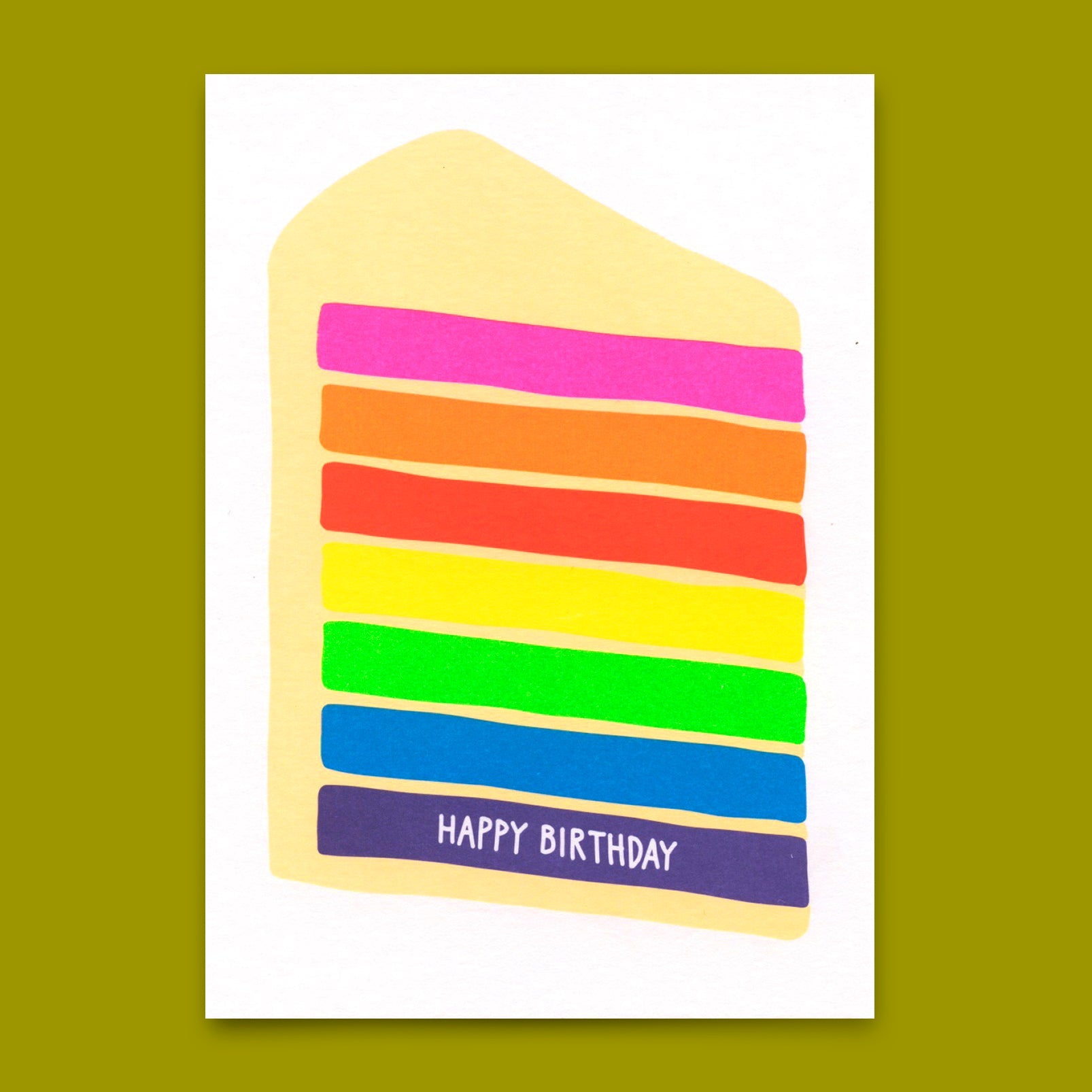 Postkarte "Happy Birthday Coloured Slice" | Coole Karte zum Geburtstag