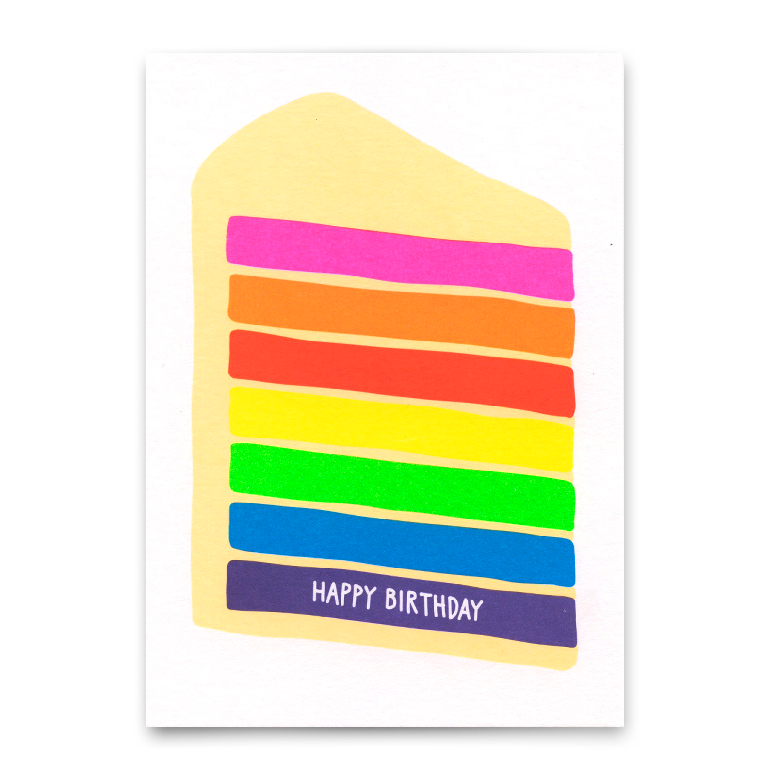 Postkarte "Happy Birthday Coloured Slice" | Coole Karte zum Geburtstag