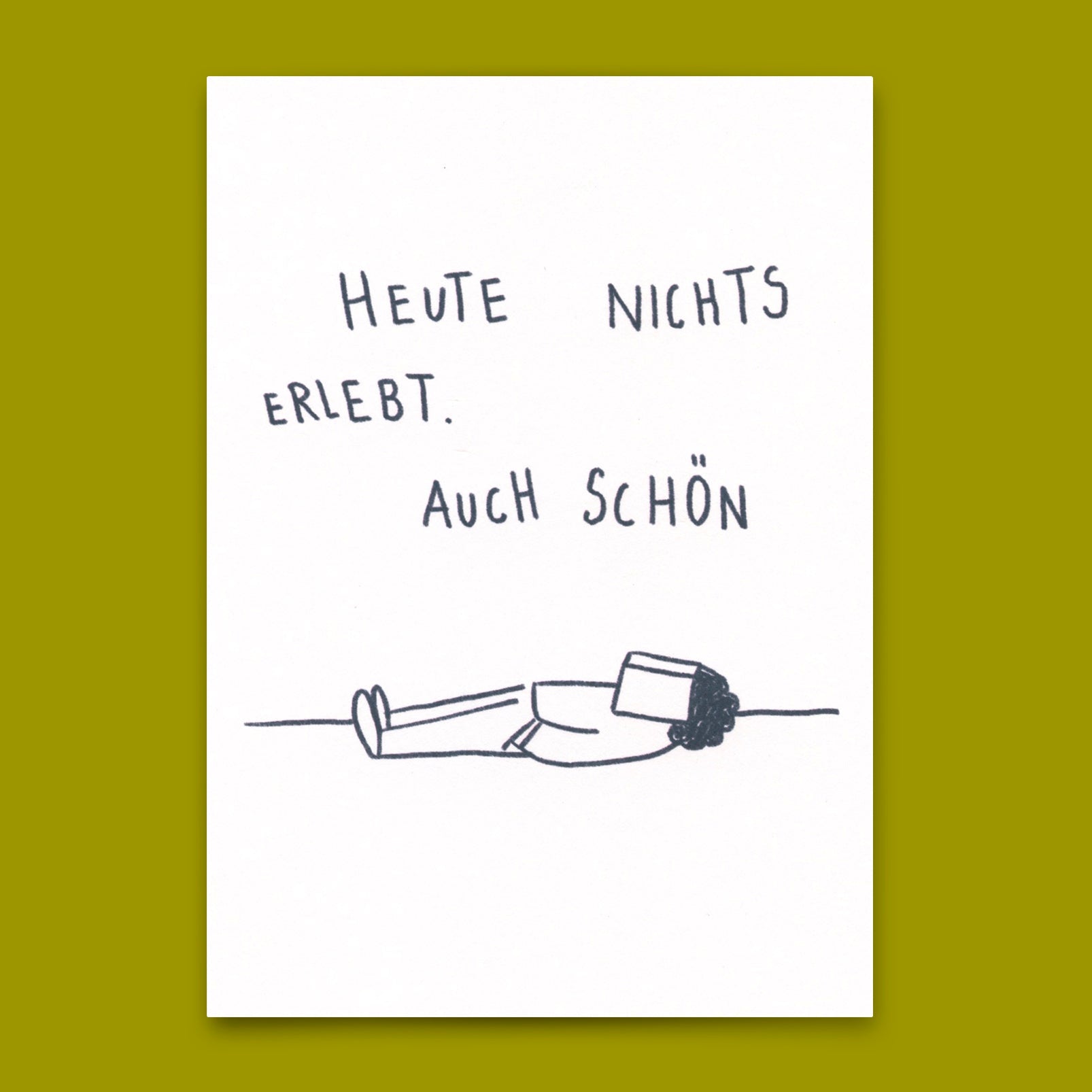 Postkarte "Heute nichts erlebt" | Lustige Karte mit Spruch