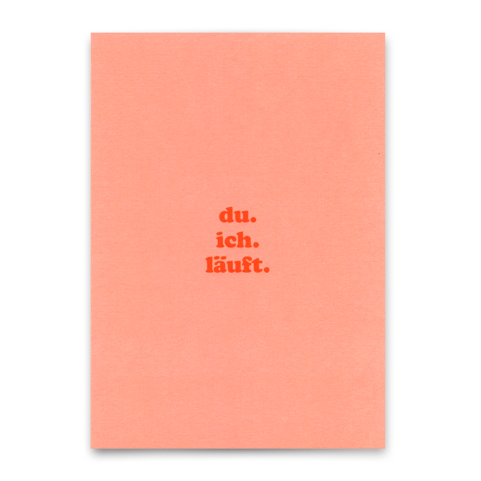 Postkarte "du.ich.läuft" | Coole Karte für Verliebte