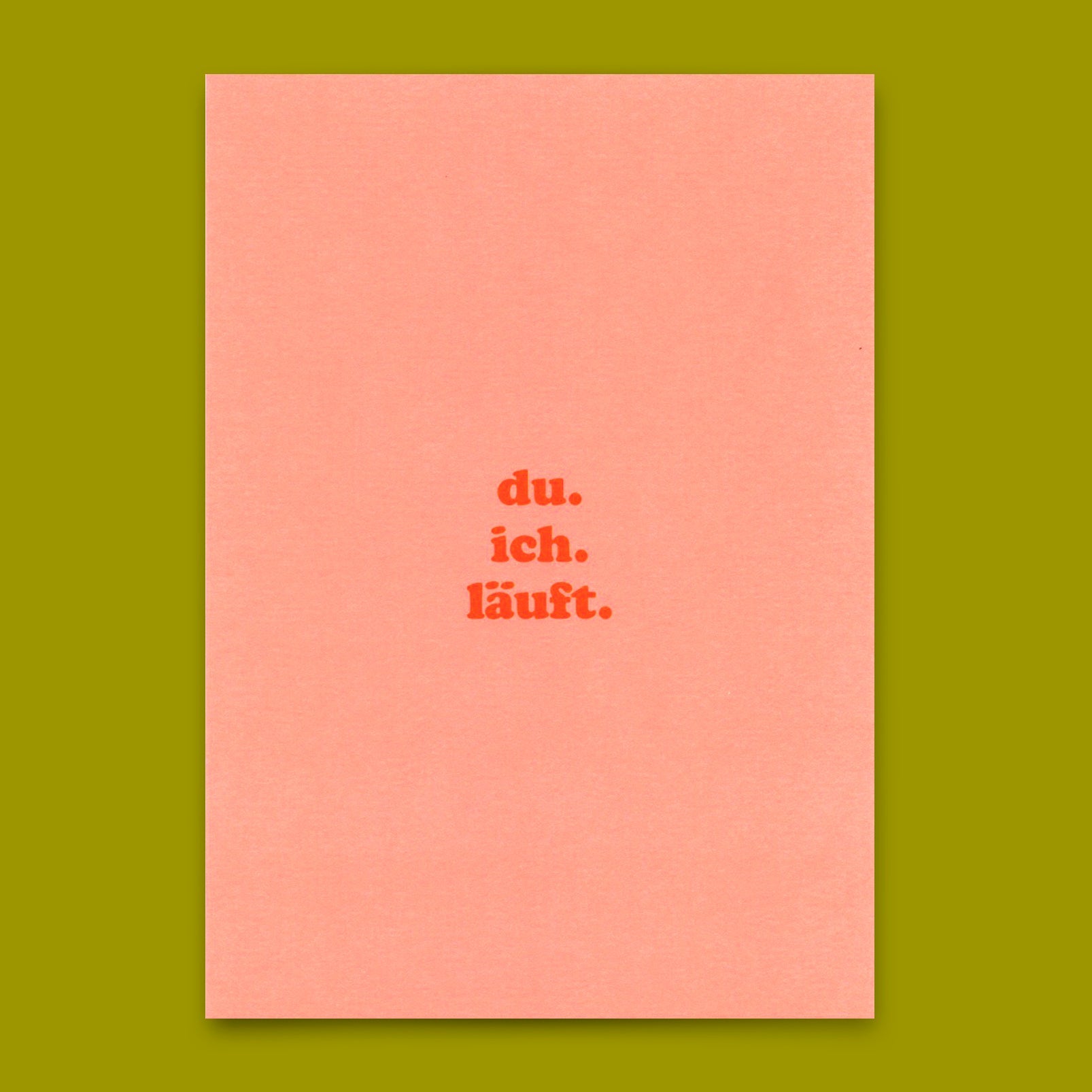 Postkarte "du.ich.läuft" | Coole Karte für Verliebte