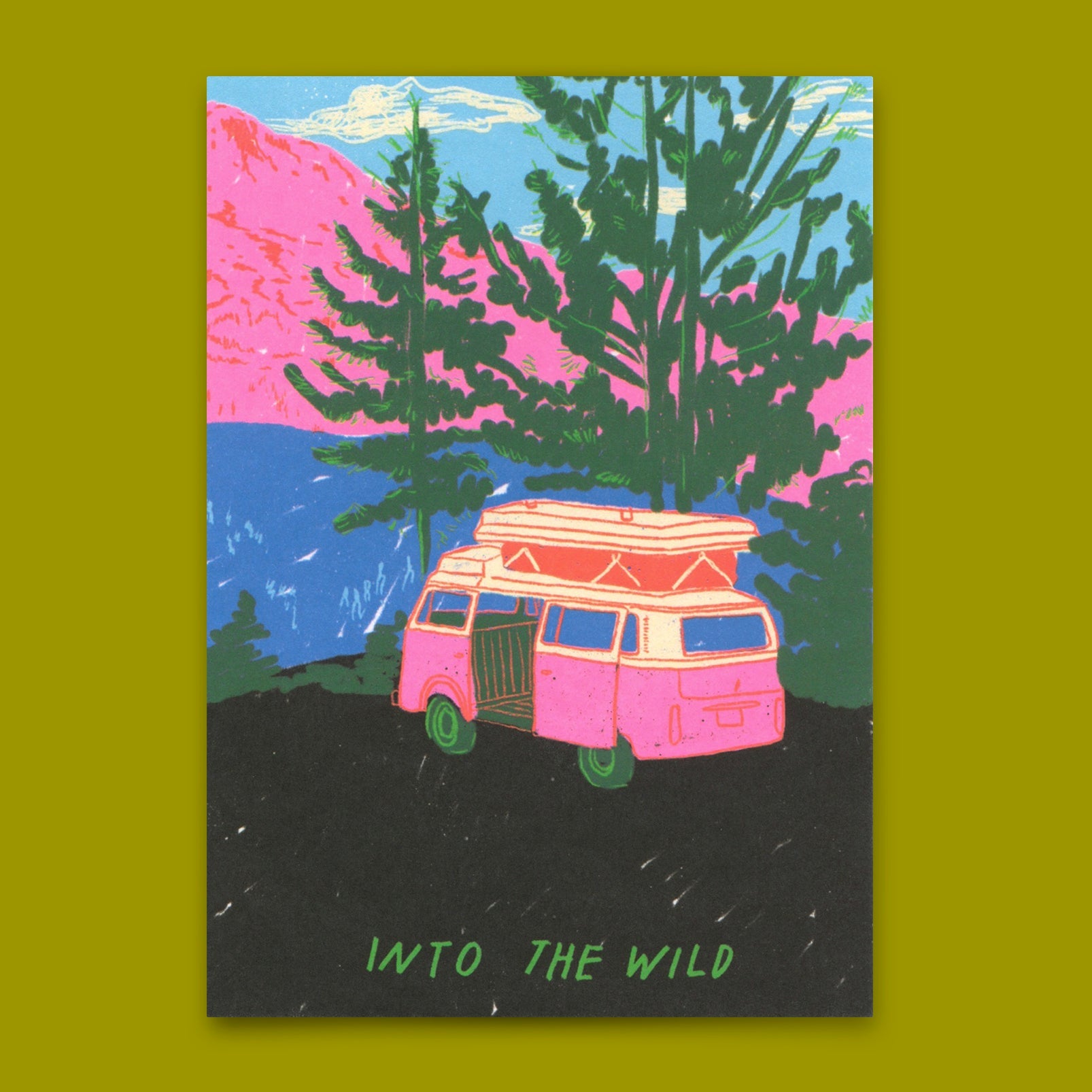 Postkarte "Into the wild" | Ausgefallene Karte für jeden Anlass