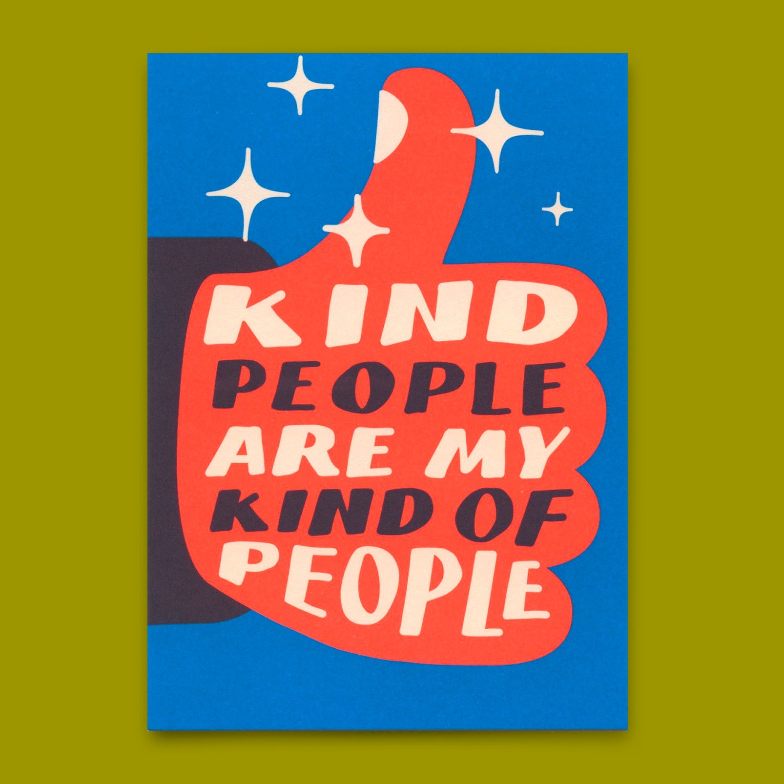 Postkarte "Kind people" | Coole Karte mit Spruch