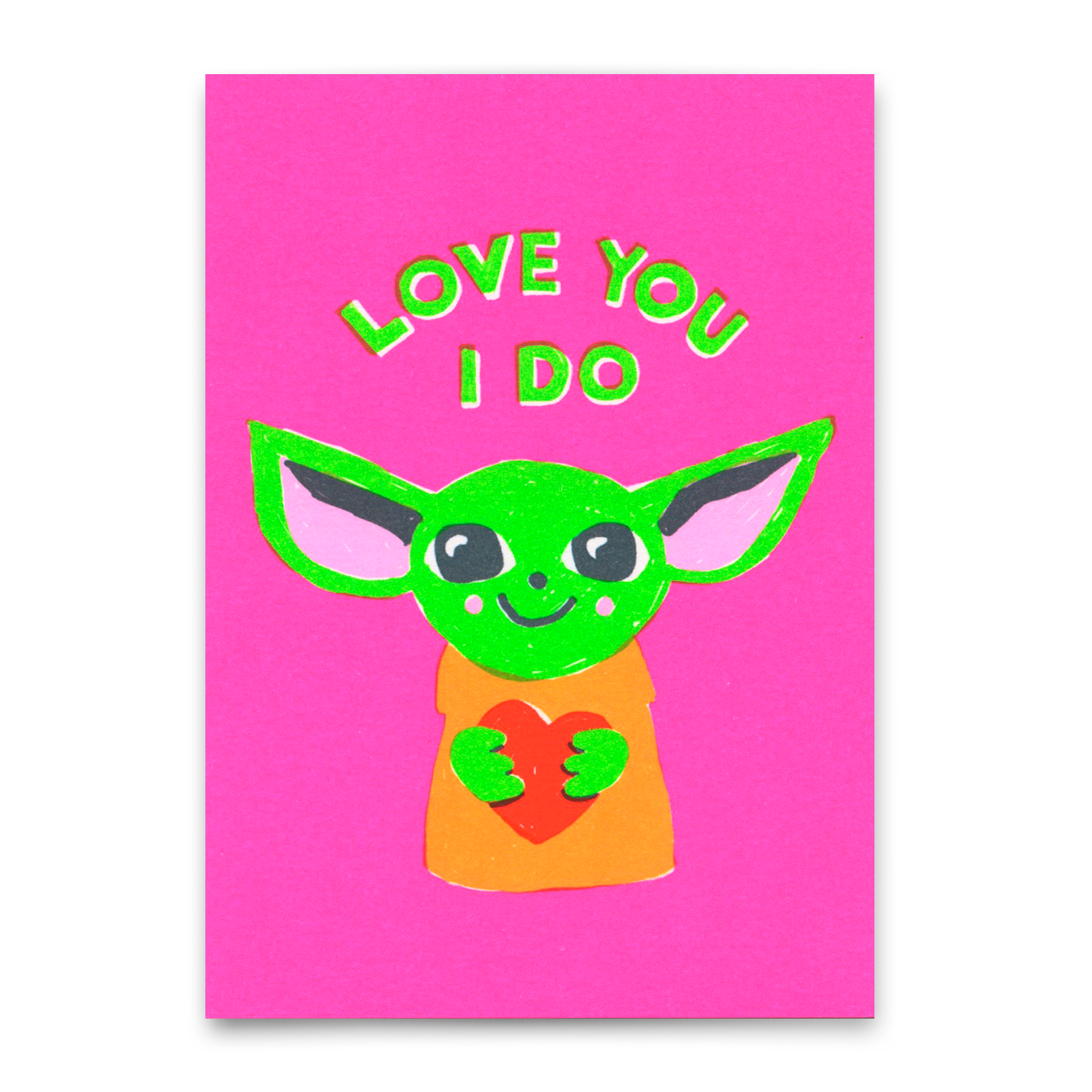 Postkarte "Love you I do" | Lustige Karte mit Spruch für Verliebte