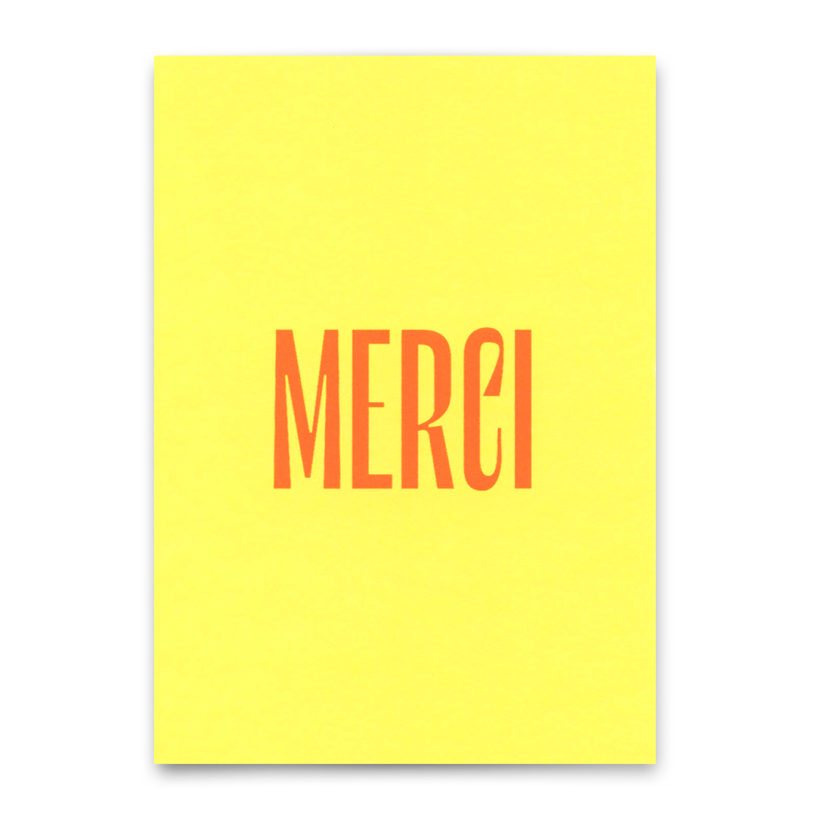 Postkarte "Merci Gelb" | Schöne Karte zum Dankesagen