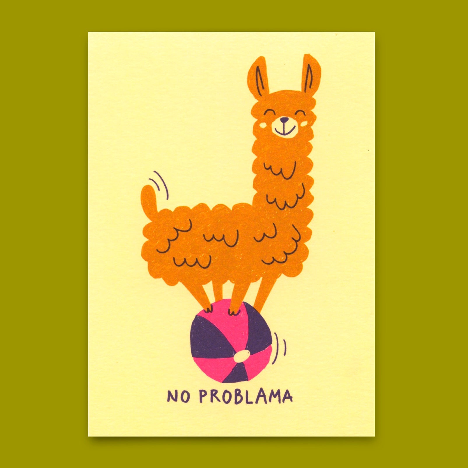 Postkarte "No problama" | Lustige Karte mit Spruch