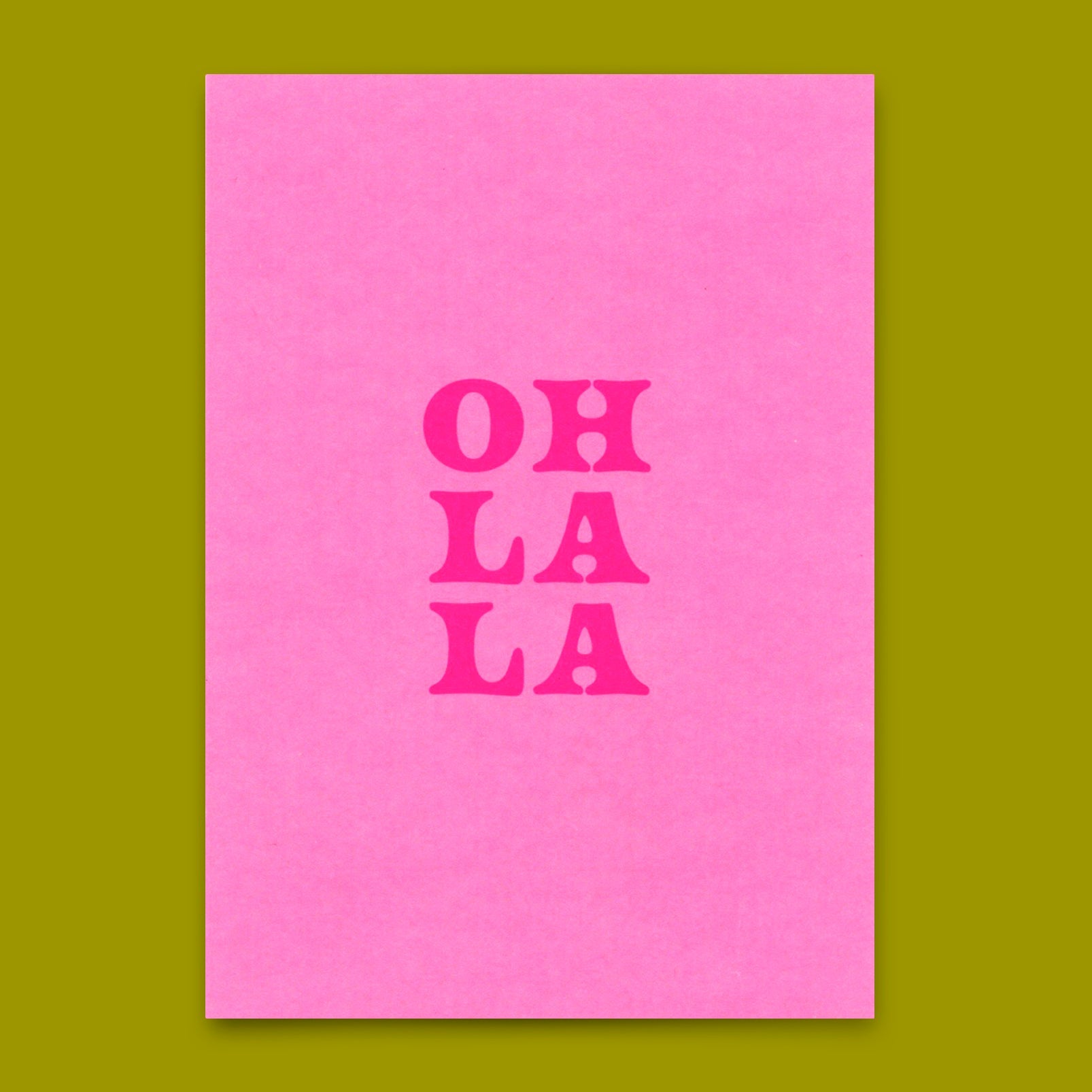 Postkarte "Oh La La Pink" | Schöne Karte für jeden Anlass