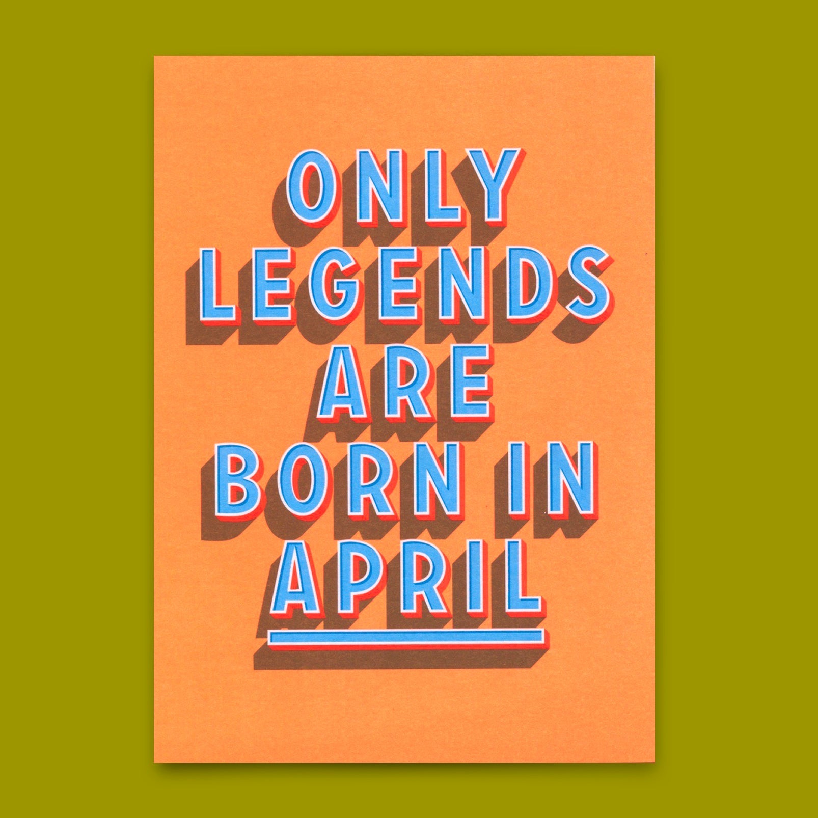 Postkarte "Legends April" | Coole Karte mit Spruch zum Geburtstag