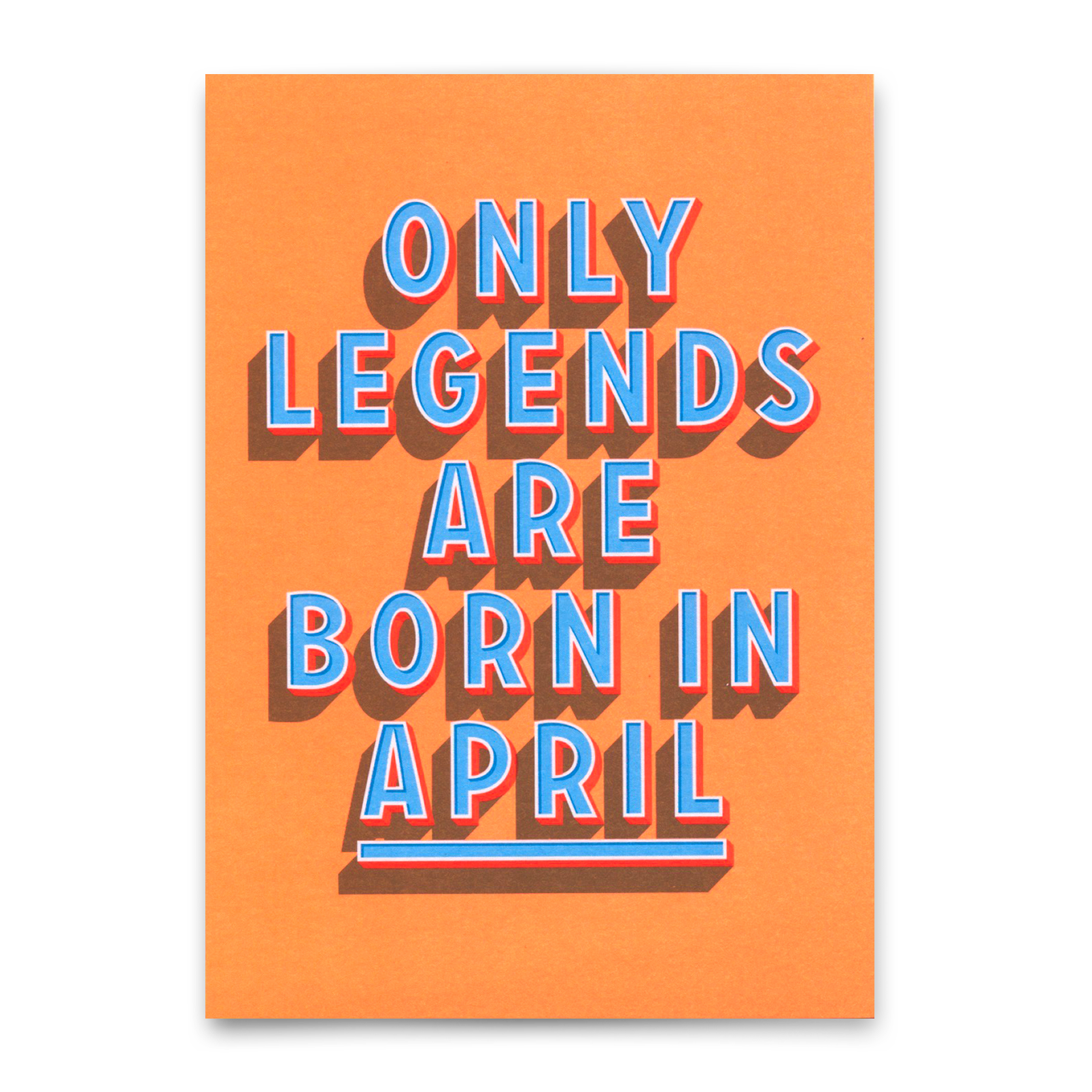 Postkarte "Legends April" | Coole Karte mit Spruch zum Geburtstag