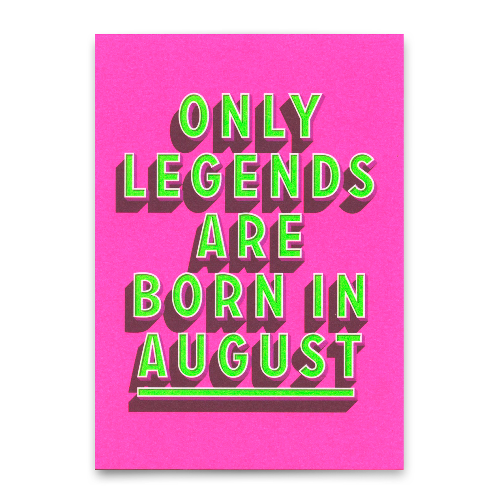Postkarte "Legends August" | Coole Karte mit Spruch zum Geburtstag