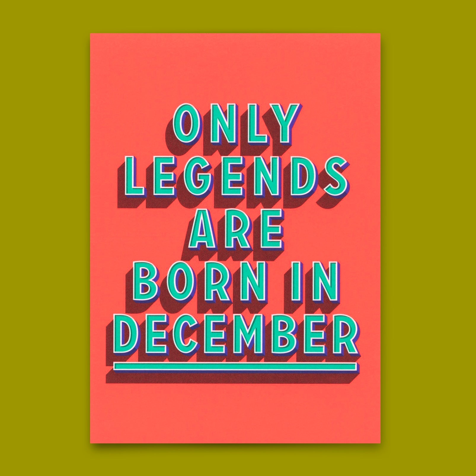 Postkarte "Legends December" | Coole Karte mit Spruch zum Geburtstag