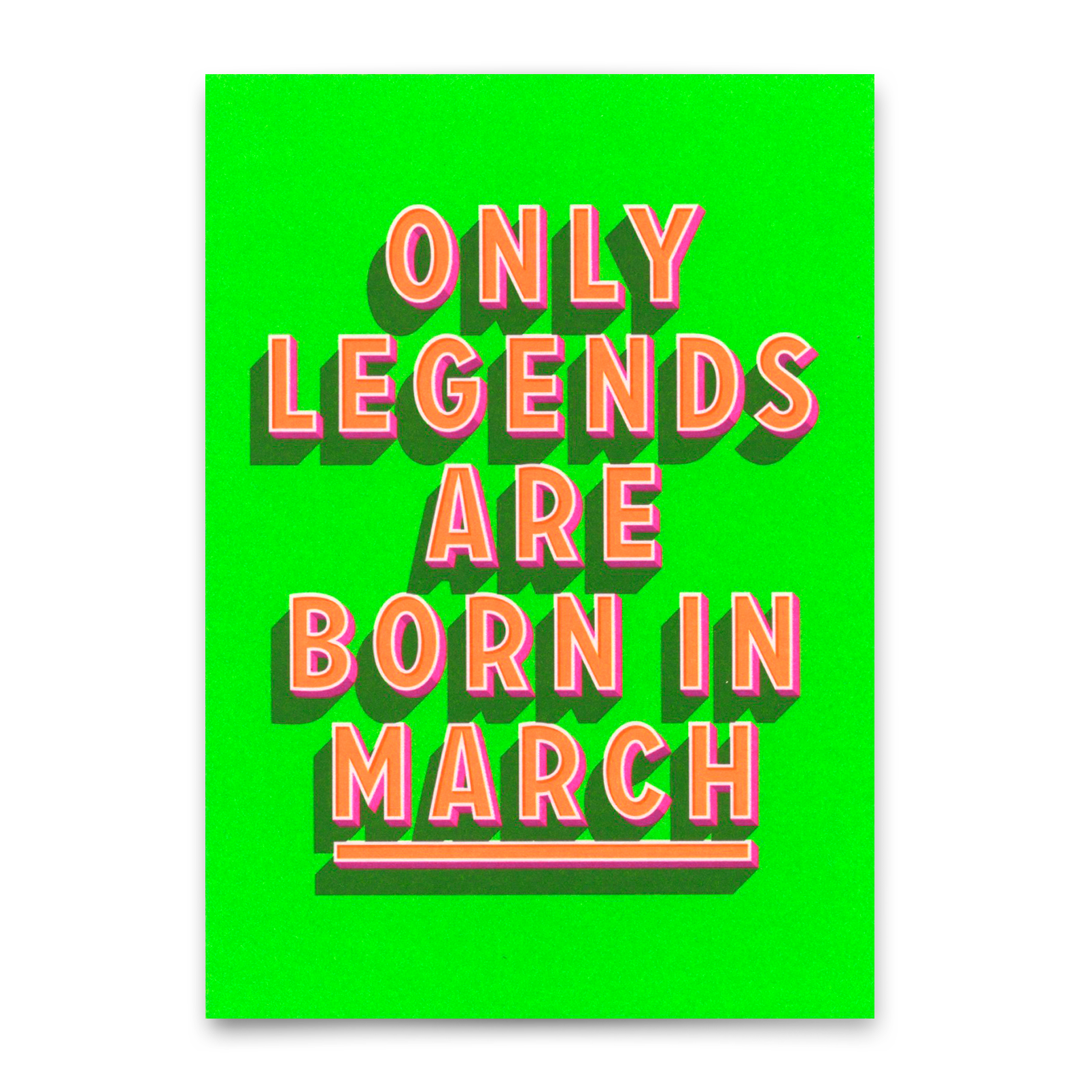 Postkarte "Legends March" | Coole Karte mit Spruch zum Geburtstag