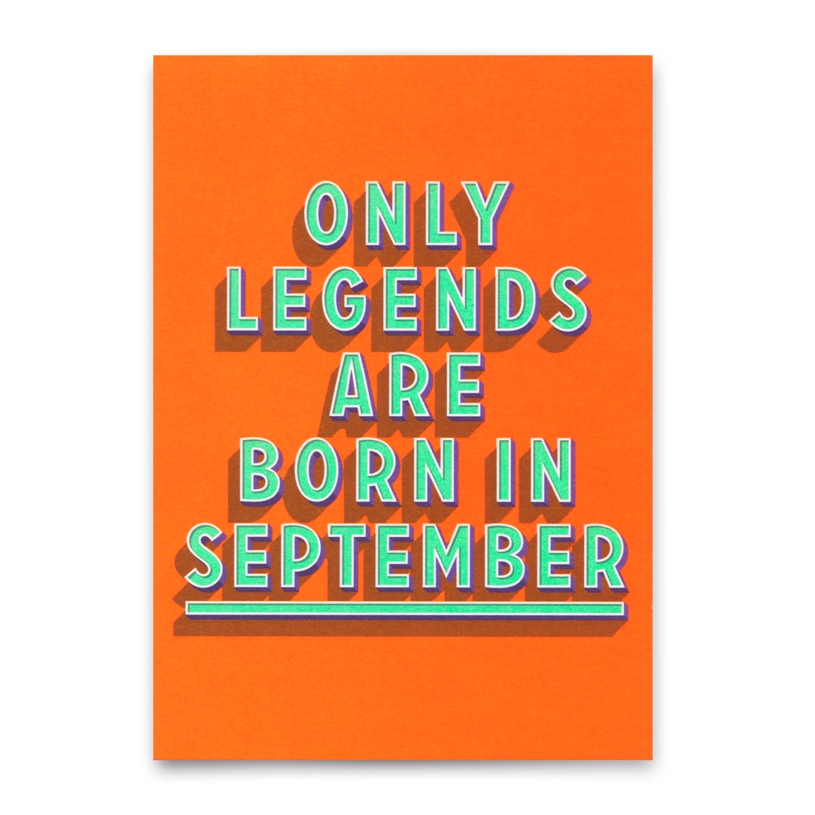 Postkarte "Legends September" | Coole Karte mit Spruch zum Geburtstag