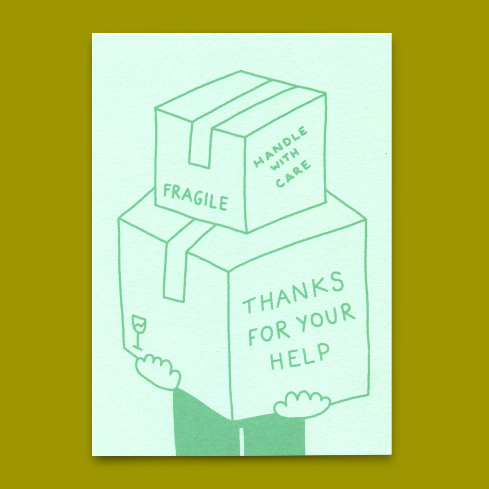 Postkarte "Thanks for your help" | Besondere Karte mit Spruch
