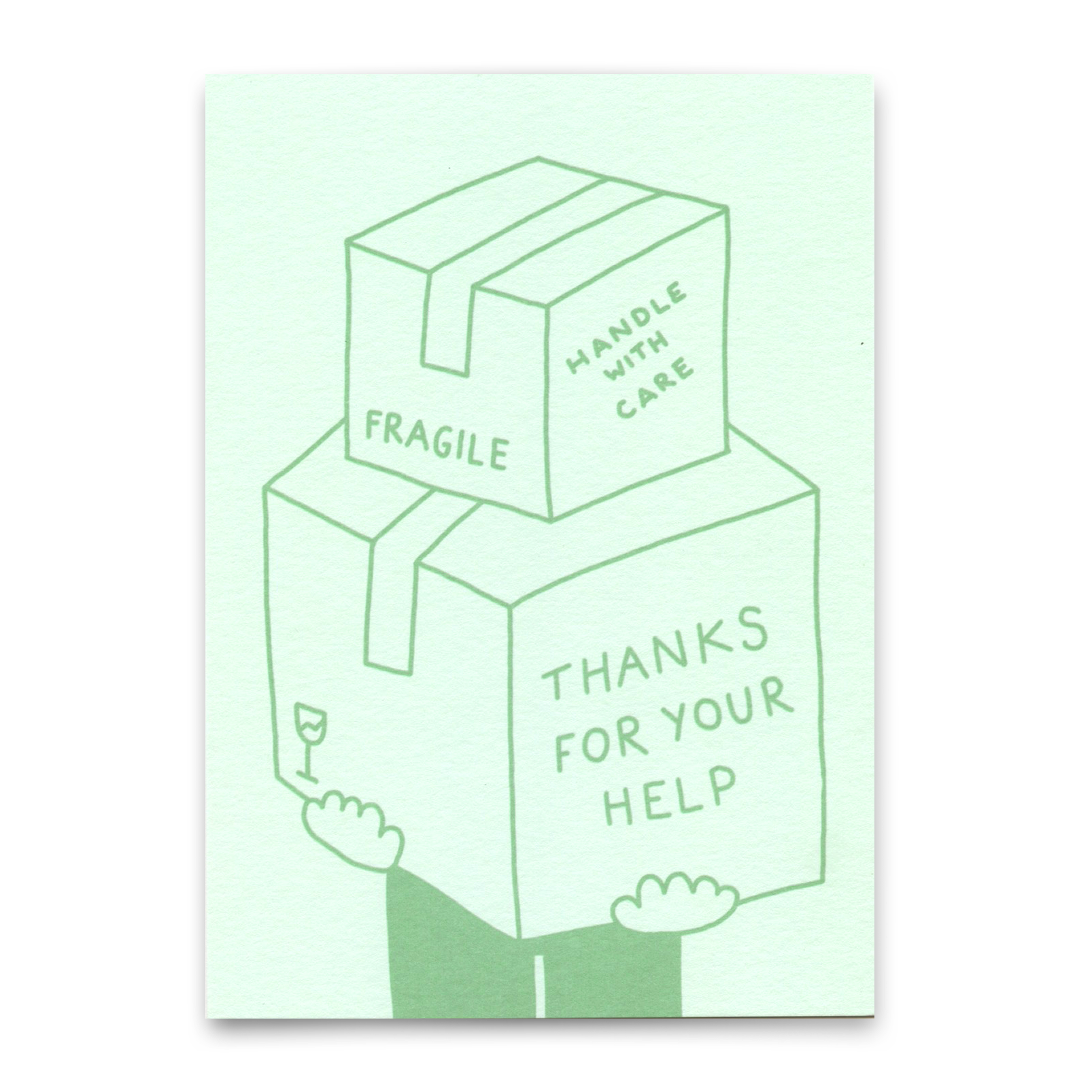 Postkarte "Thanks for your help" | Besondere Karte mit Spruch