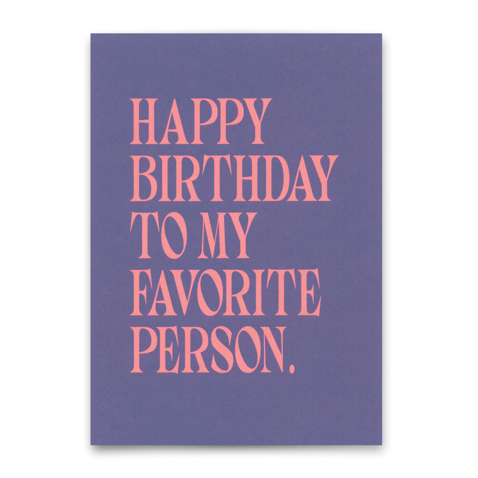 Postkarte "Favorite person Typo" | Schöne Karte mit Spruch zum Geburtstag