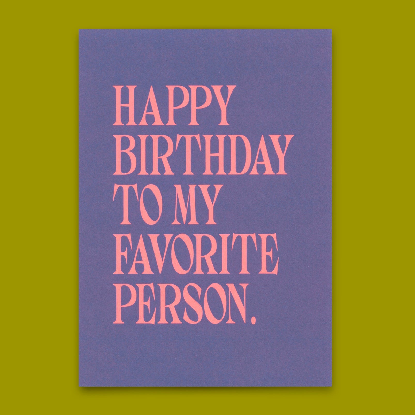 Postkarte "Favorite person Typo" | Schöne Karte mit Spruch zum Geburtstag