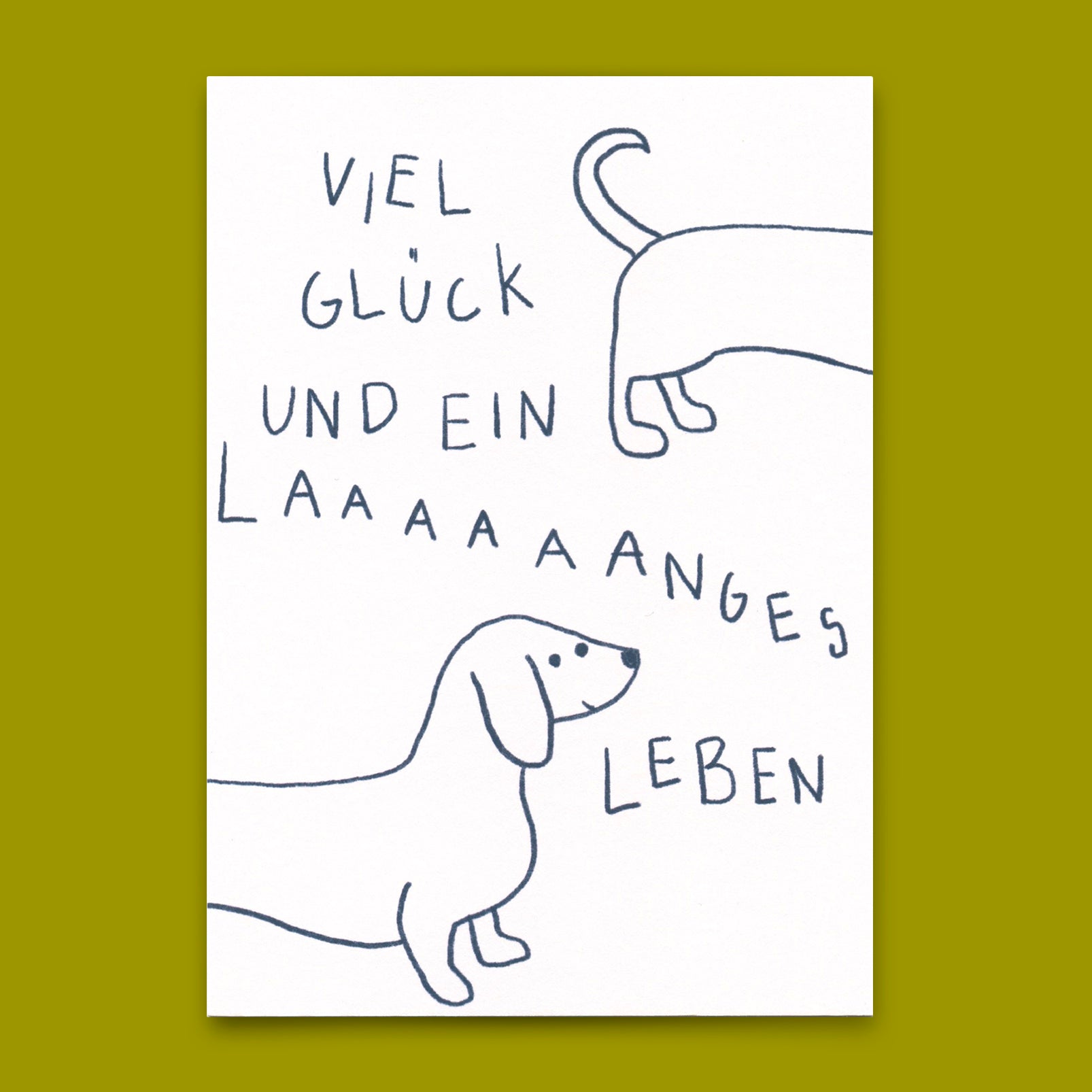 Postkarte "Langes Leben" | Besondere Karte mit Hunde-Motiv zum Geburtstag