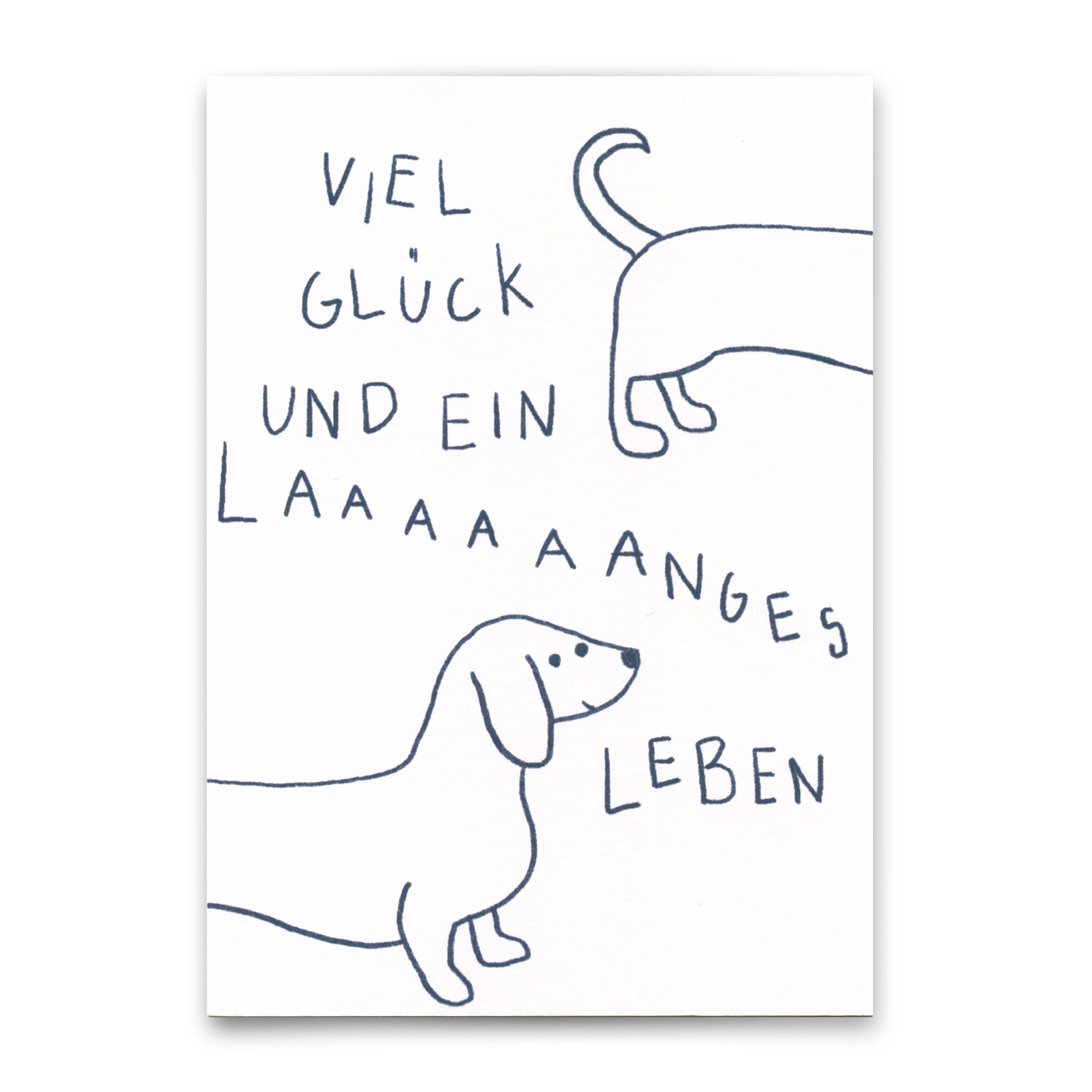 Postkarte "Langes Leben" | Besondere Karte mit Hunde-Motiv zum Geburtstag