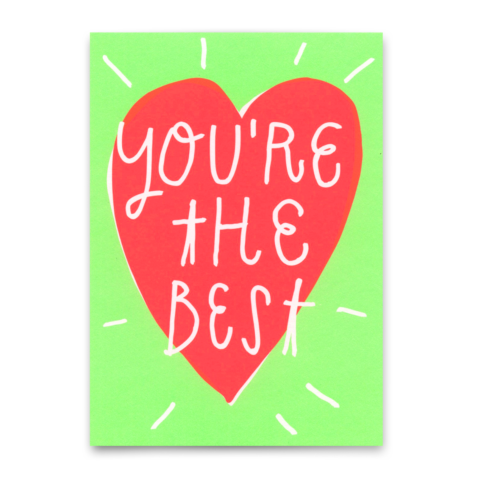 Postkarte "You´re the best Heart" | Schöne Karte mit Spruch für Verliebte