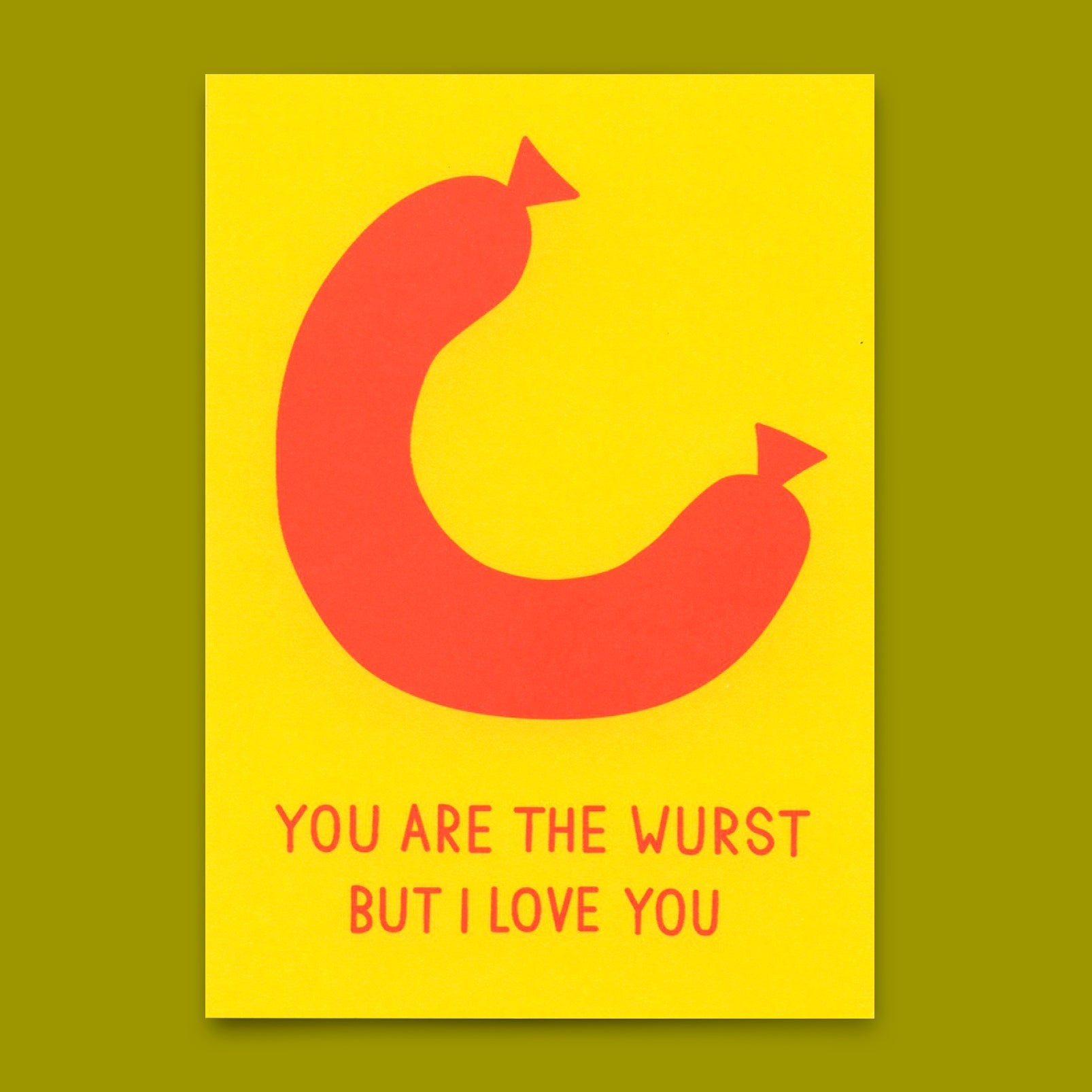 Postkarte "You´re the Wurst" | Lustige Karte mit Spruch