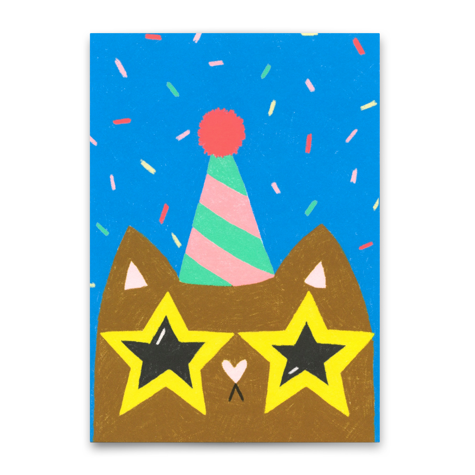 Postkarte "Funky cat" | Ausgefallene Karte mit Katzen-Motiv zum Geburtstag